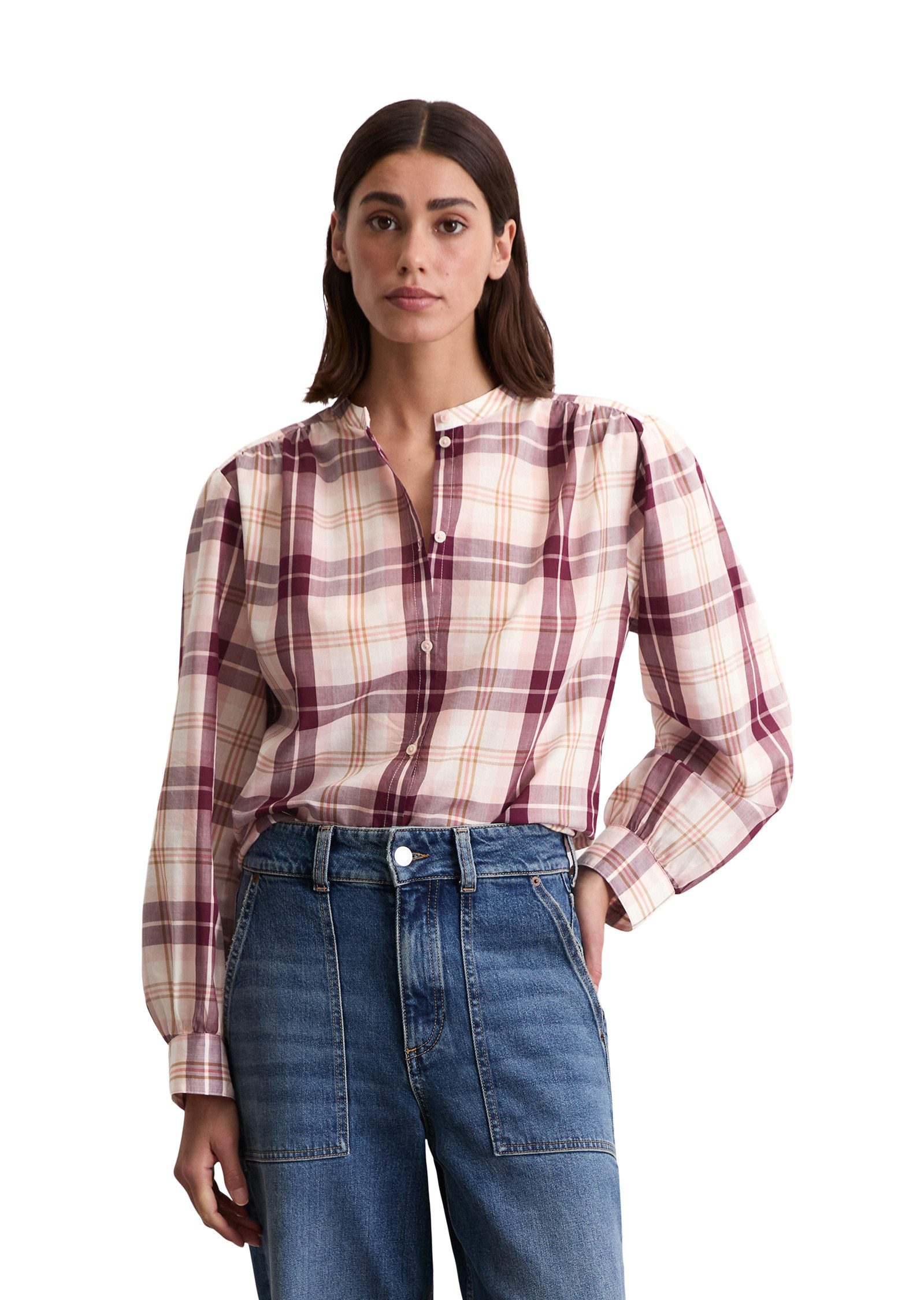 Marc O'Polo Langarmbluse aus leichtem Organic-Cotton-Lyocell-Mix günstig online kaufen