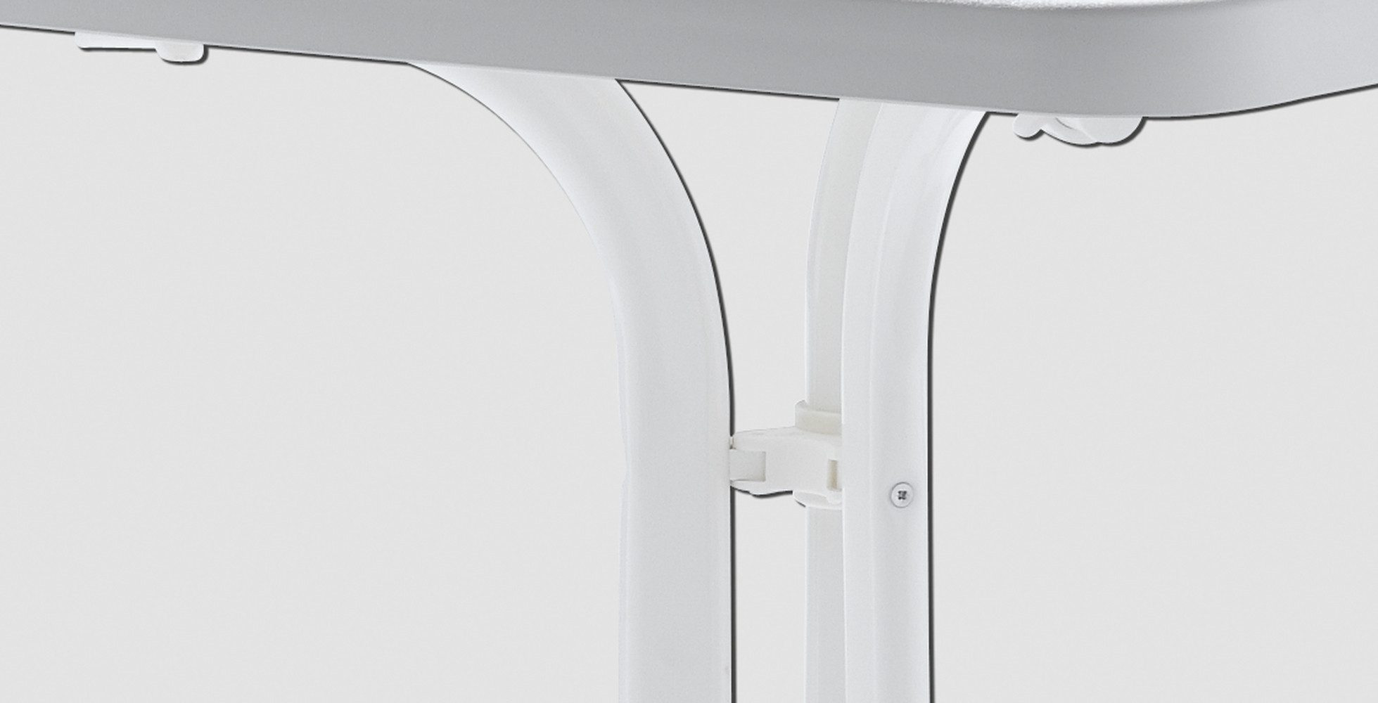 sieger Klapptisch Boulevard, in Mamor weiß, mecalit®-PRO - 138x72x88cm (BxHxT)