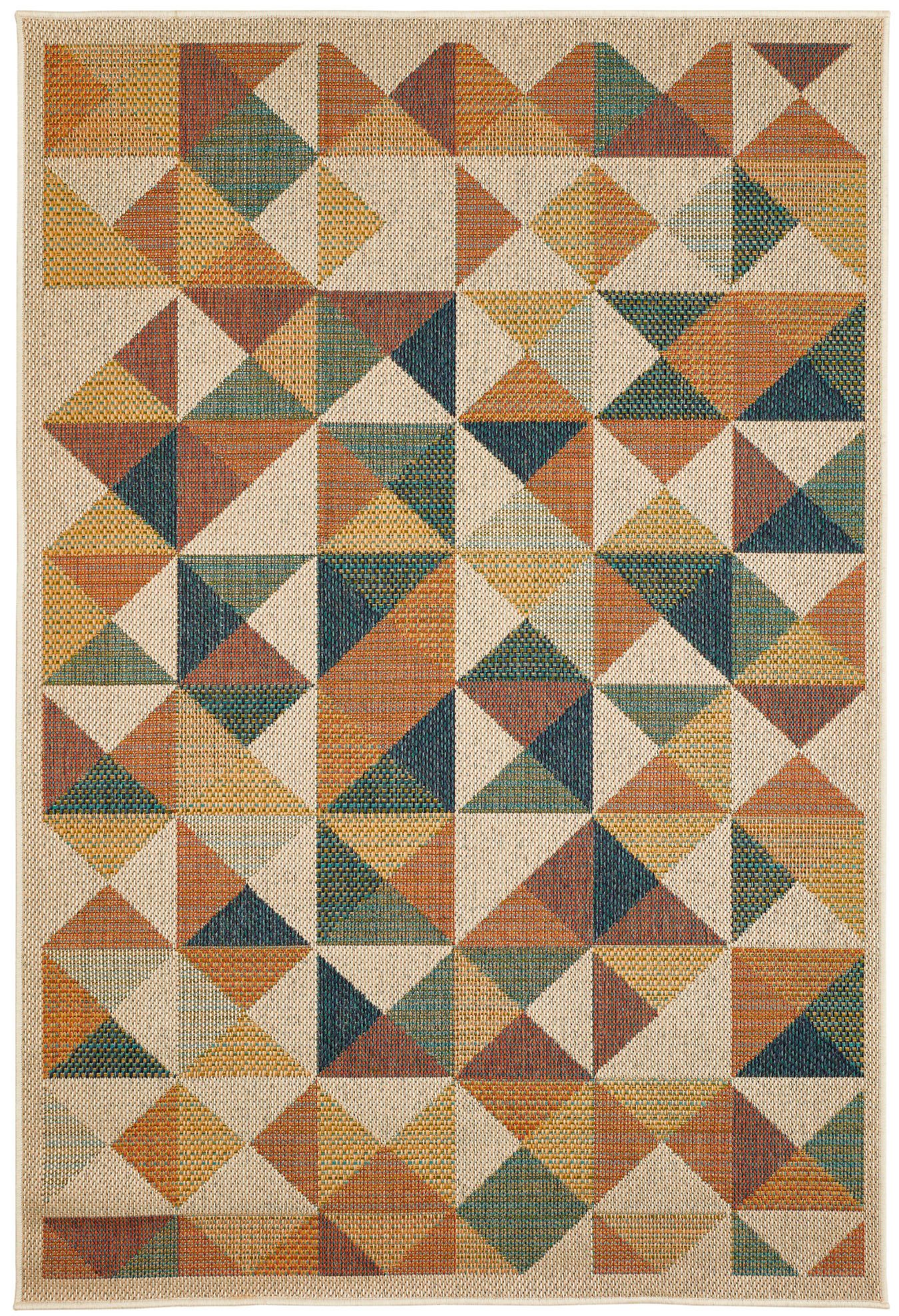 Andiamo Teppich Sedona Dreieck, rechteckig, Höhe: 6 mm, Flachgewebe, modernes Design, In- und Outdoor geeignet