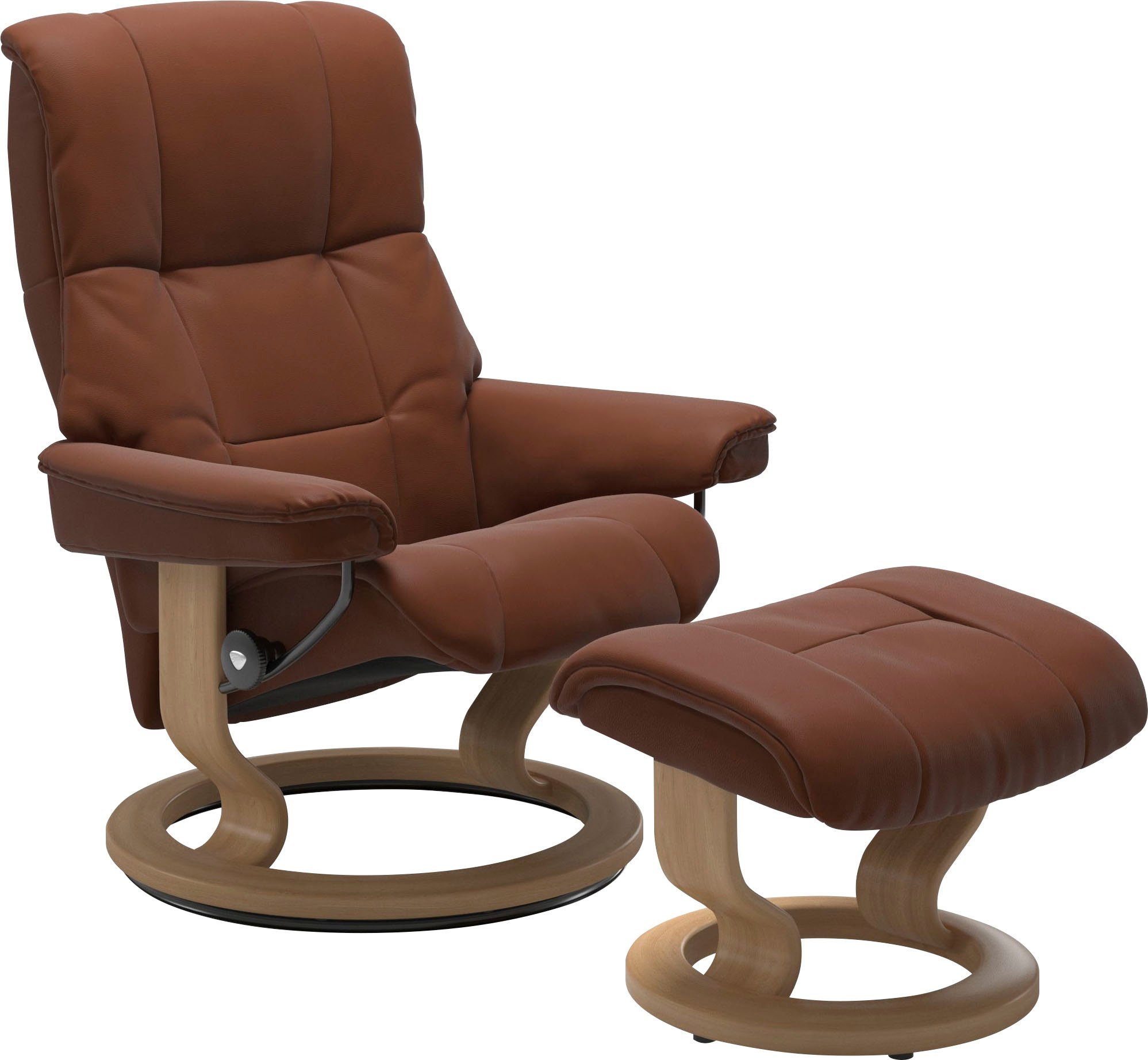 Stressless® Relaxsessel Mayfair S, Relaxsessel Größe Hocker), mit M mit Classic (Set, Eiche Hocker, mit Base, Gestell L, &