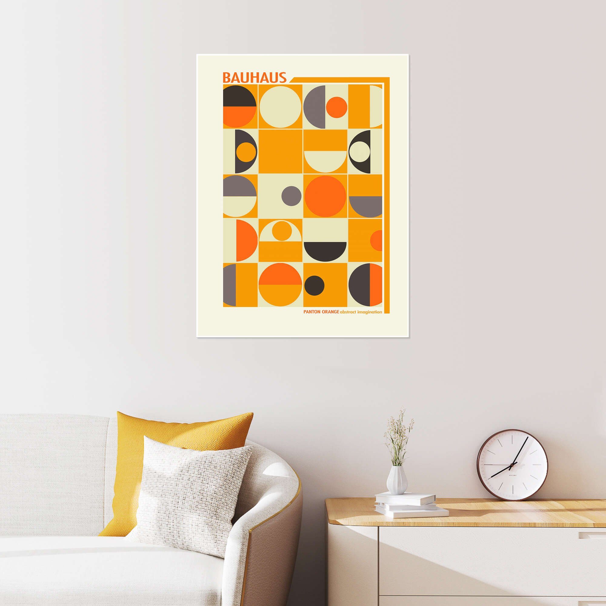 Posterlounge Wandbild Bauhaus - Panton Orange, Mandy Reinmuth, erhältlich als Poster, Leinwandbild, Wandsticker oder Acrylglasbild – Bild 4 von 5