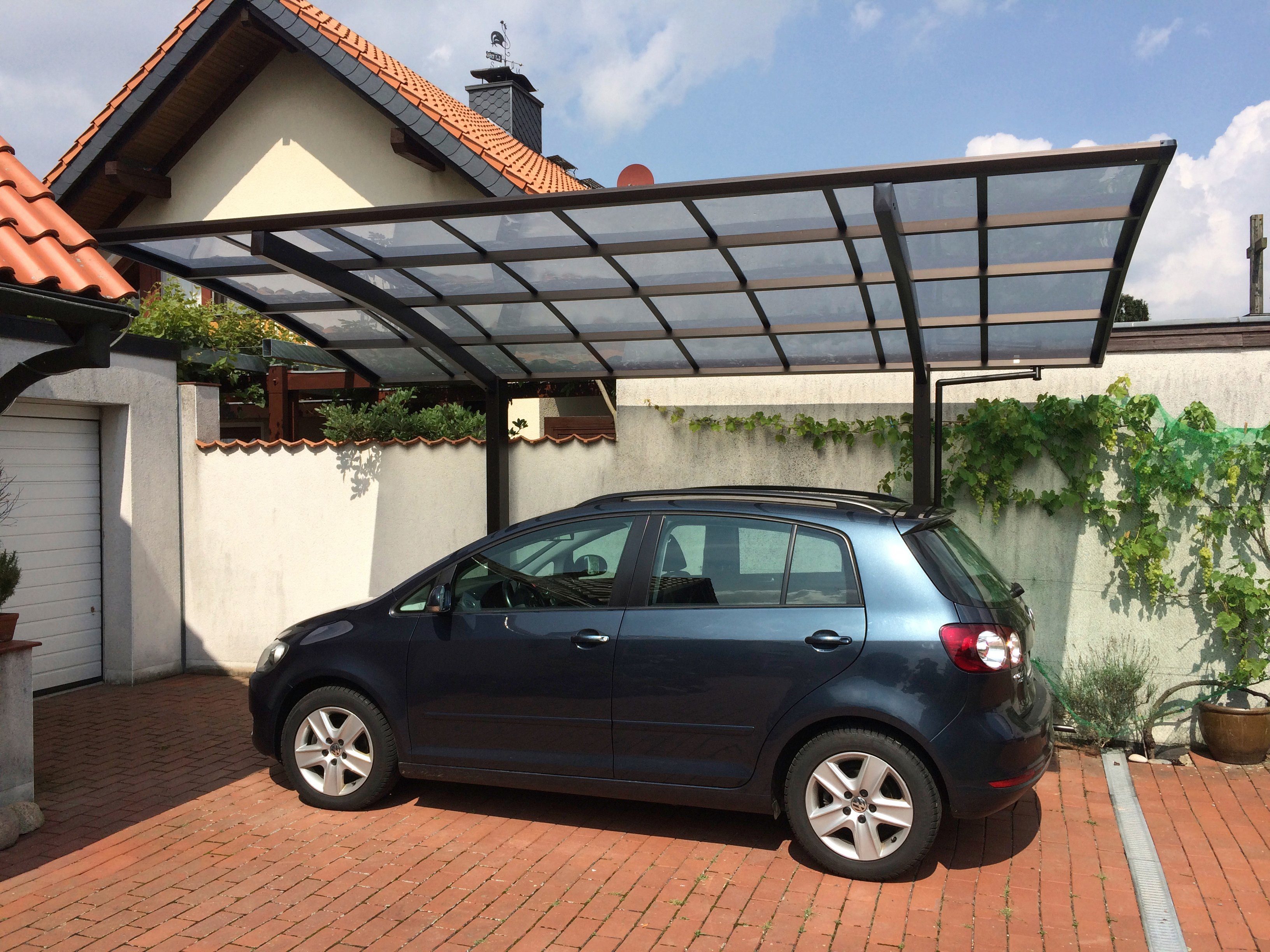 Ximax Einzelcarport Portoforte Typ BxT: XL-mattbraun, Einfahrtshöhe, 301x495 60 Aluminium cm cm, 240 Sonderbreite