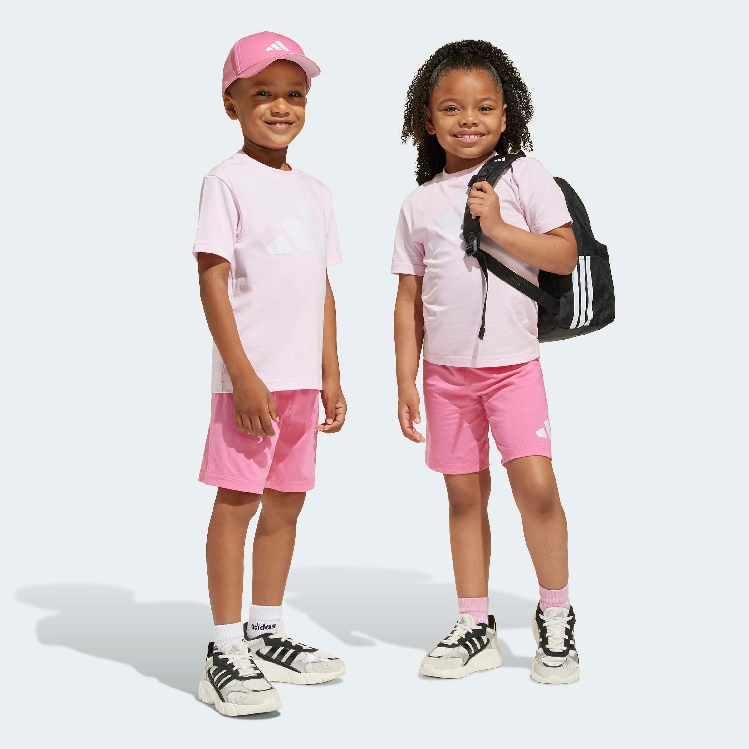 adidas Sportswear Trainingsanzug LK BL T-SET 160 (2-tlg), für Kinder, zweiteilig, aus Baumwolle