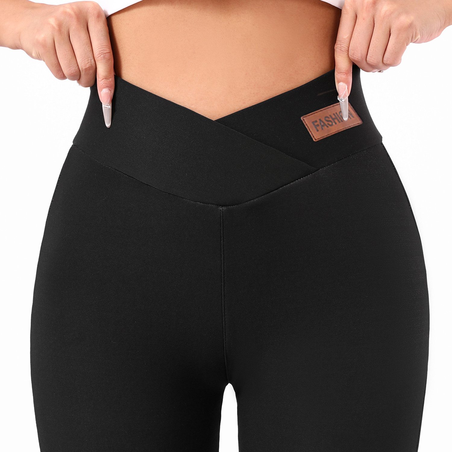 Refttenw Schlaghose bequeme Gefütterte Thermoleggings High Waist Jogginghos günstig online kaufen