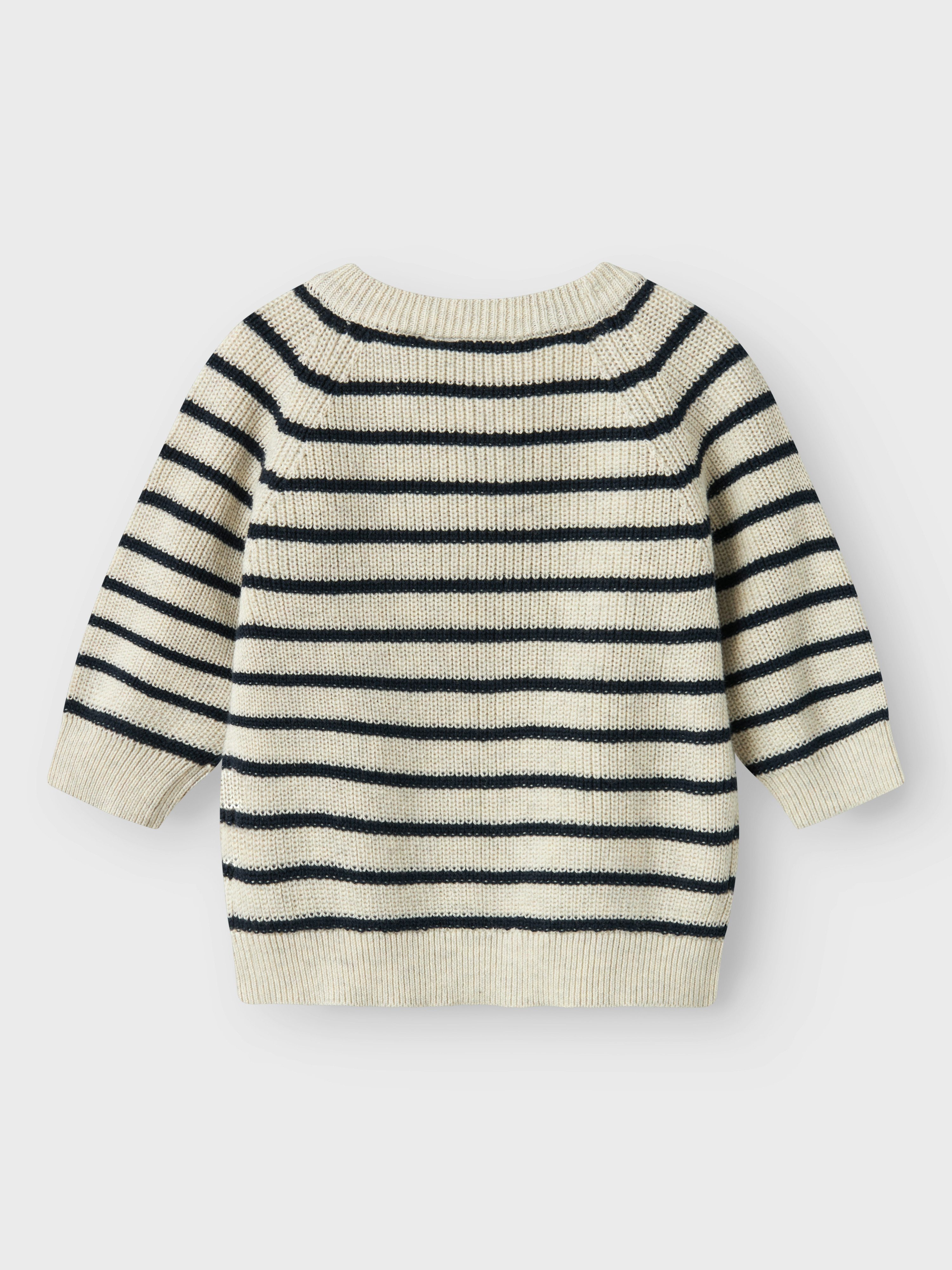 Name It NBMMAST cardigan for boys with a striped look and soft feel, striped, regular fit, cotton, crew neck