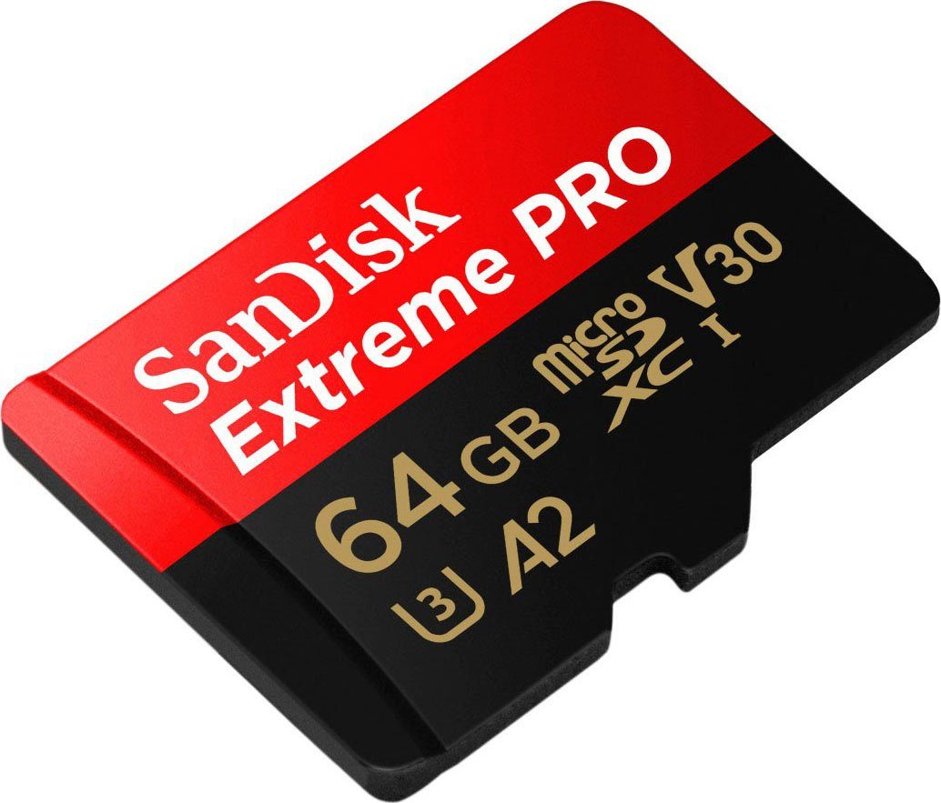 Sandisk Extreme PRO microSDXC™-UHS-I-KARTE Speicherkarte (64 GB, Video Speed Class 30 (V30)/UHS Speed Class 3 (U3), 200 MB/s Lesegeschwindigkeit) – Bild 4 von 4