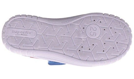 Superfit BILL, WMS: mittel Hausschuh Kinderschuh mit Klettverschluss, Größenschablone zum Download