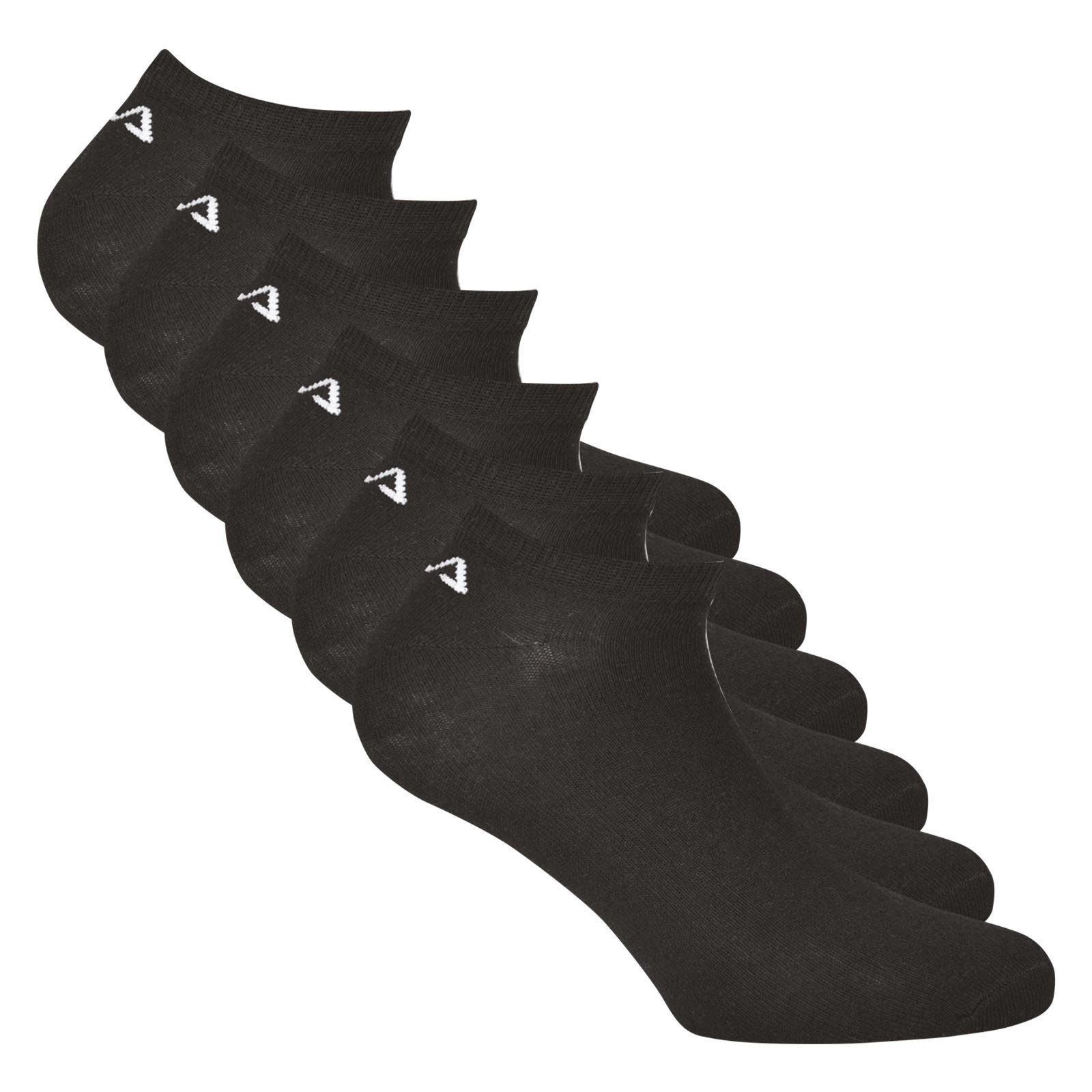 Fila Sneakersocken Unisex Sneaker Socken, 6er Pack - Invisible, kurze Schwarz
