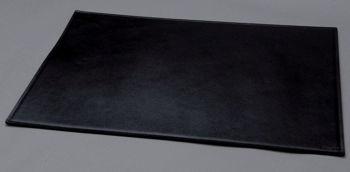 Alassio® Schreibtischunterlage Schreibunterlage Leder 65x45cm schwarz