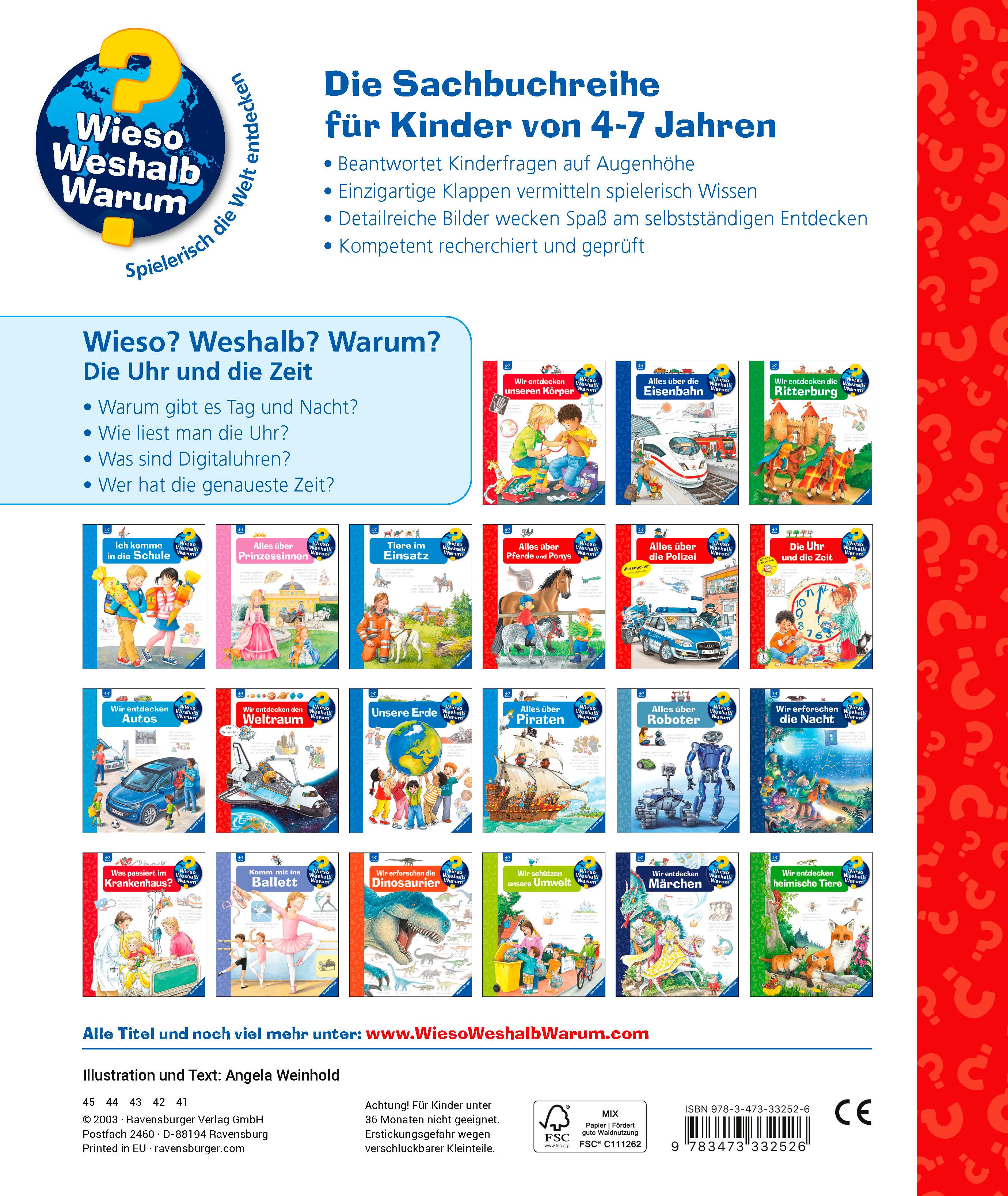 Ravensburger Kinderbuch Wieso? Weshalb? Warum?, Band 25 Die Uhr und die Zeit