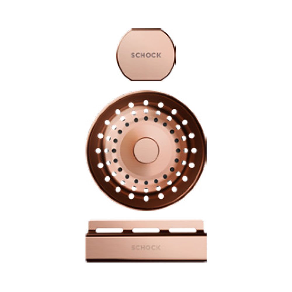 Schock Einbauspüle Sichtteile in Copper gebürstet für Spüle, 400063COB, Exzenterbedienu