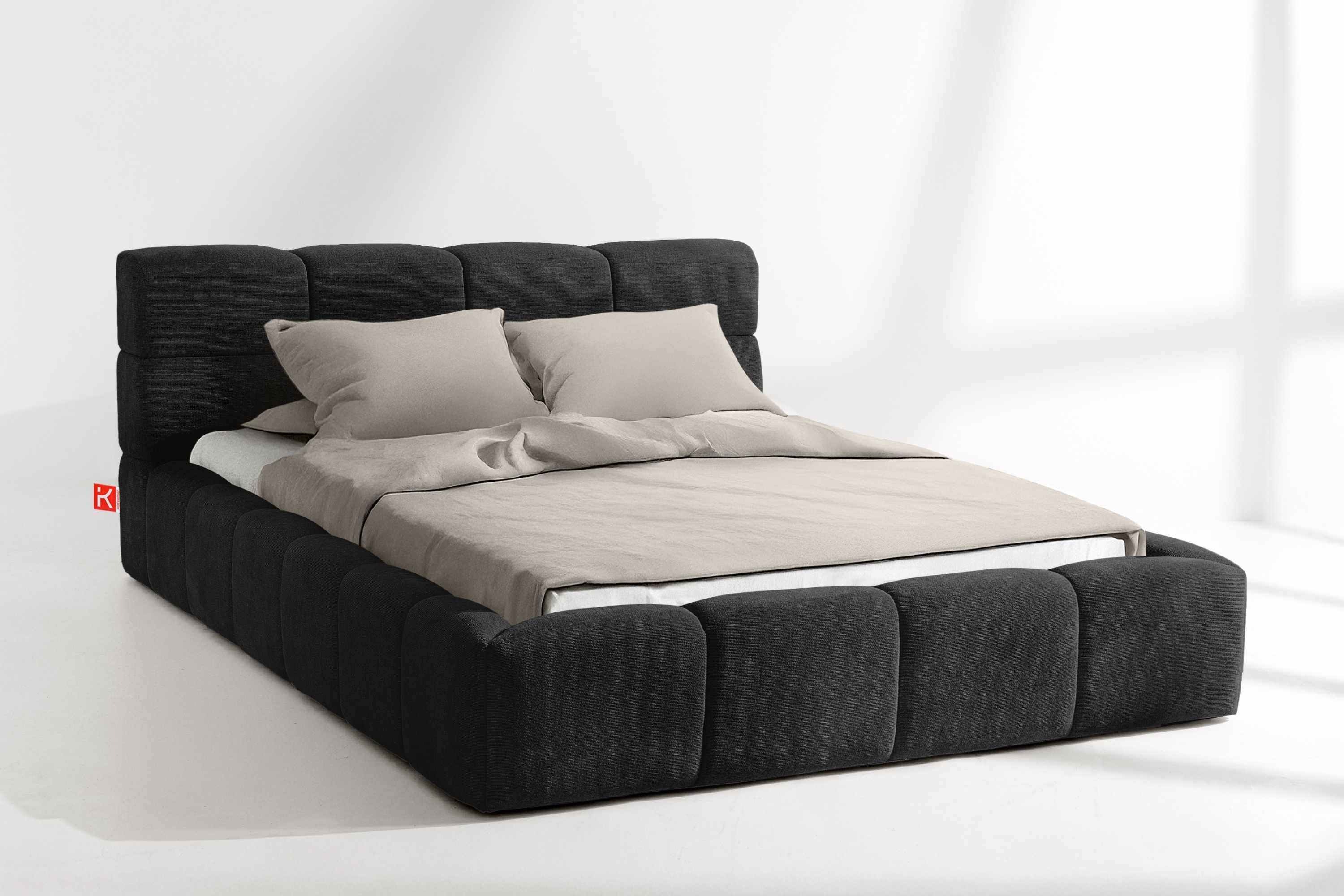 KONSIMO® Polsterbett Doppelbett AERI mit Stauraum, günstig online kaufen