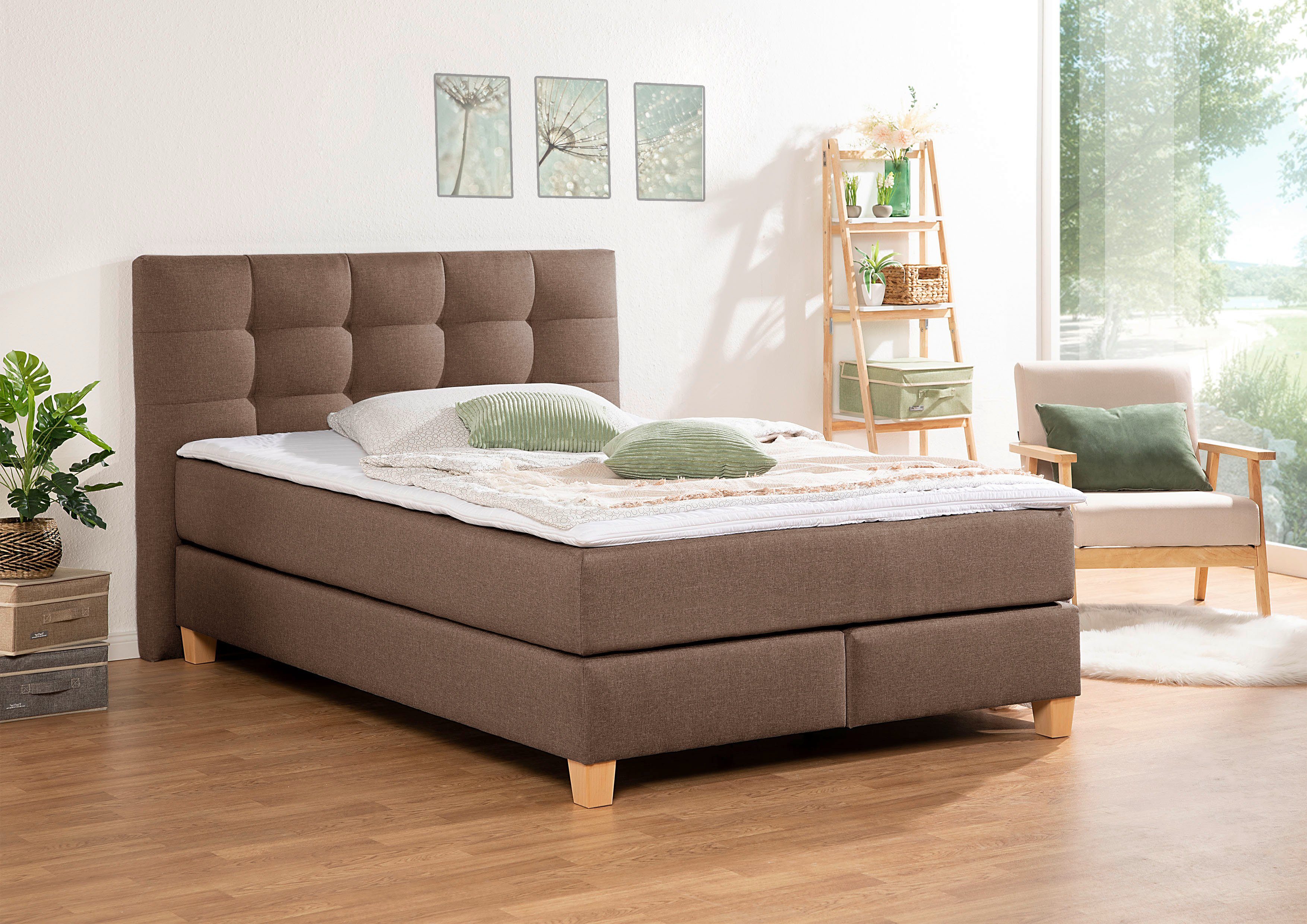Home affaire Boxspringbett Moulay, inkl. Topper, günstig online kaufen