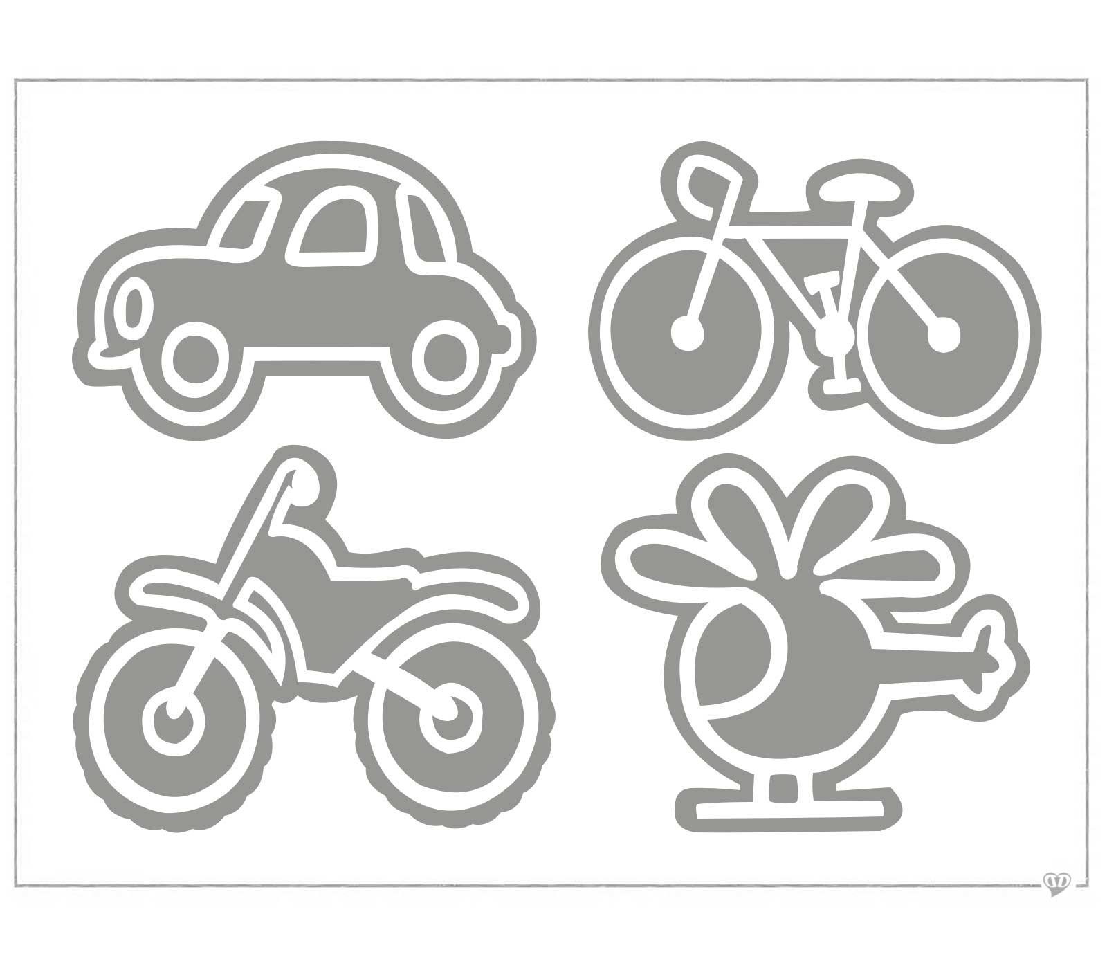 maDDma Aufnäher Applikation Reflektierende Aufbügler Bügelbild Motivauswahl, Kunststoff, Fahrzeug 1