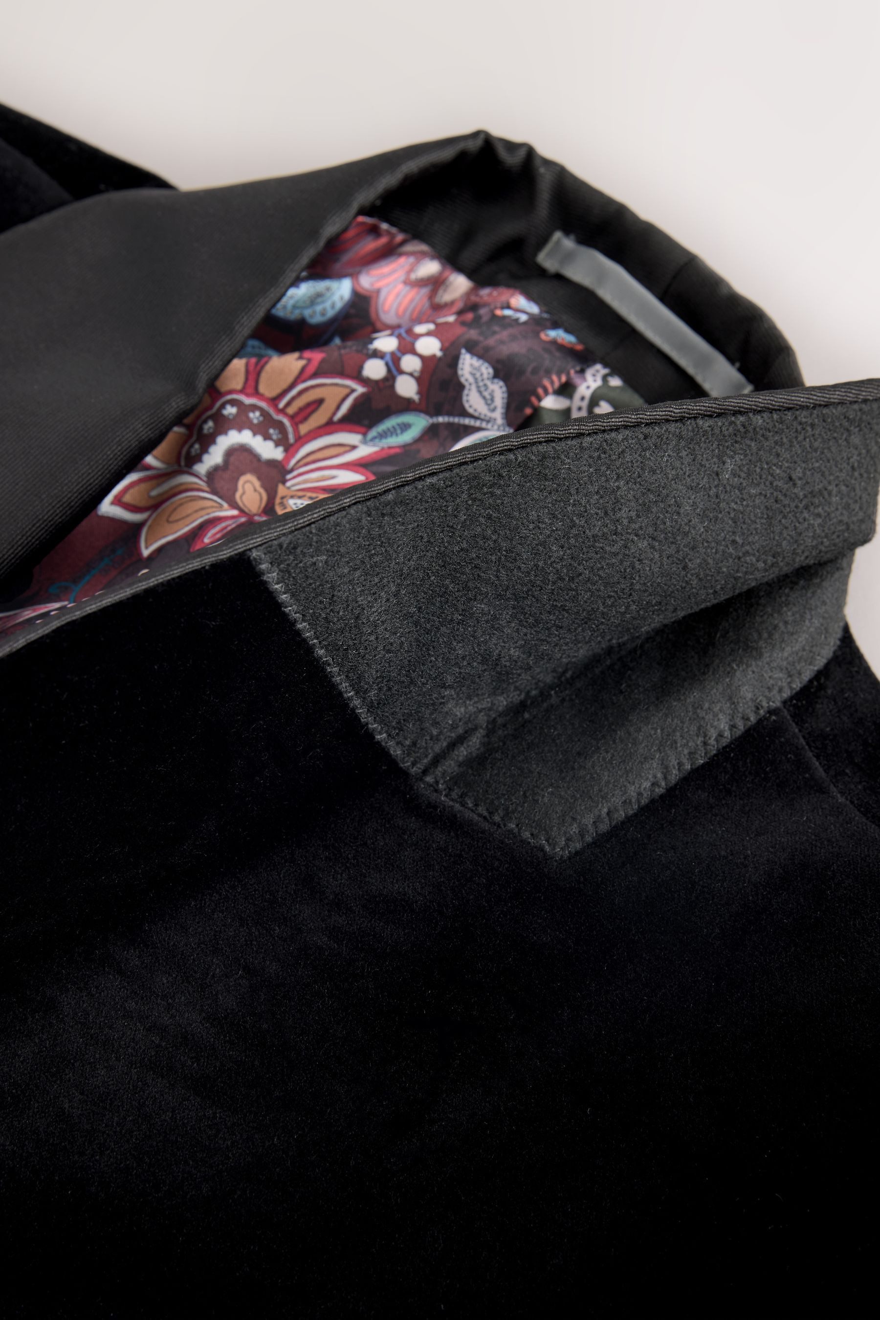 Next Jackenblazer Regular Fit Signature Samtsakko mit Schalkragen (1-tlg)