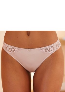 LASCANA Bikinislip mit floralen Spitzeneinsätzen