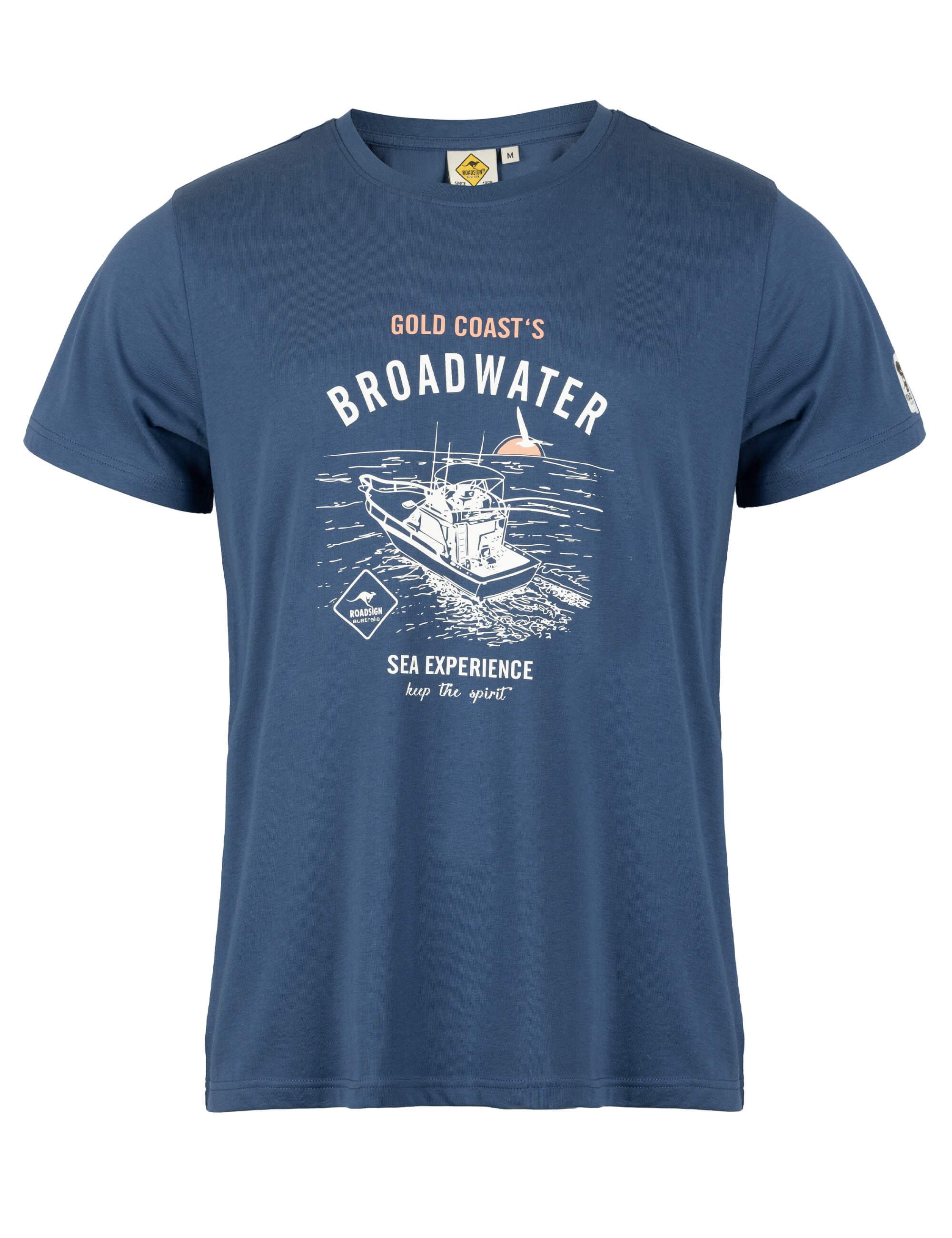ROADSIGN australia T-Shirt Broadwater (1, 1-tlg., 1) mit Rundhalsausschnitt und Frontprint, klassischer T-Shirt-Style