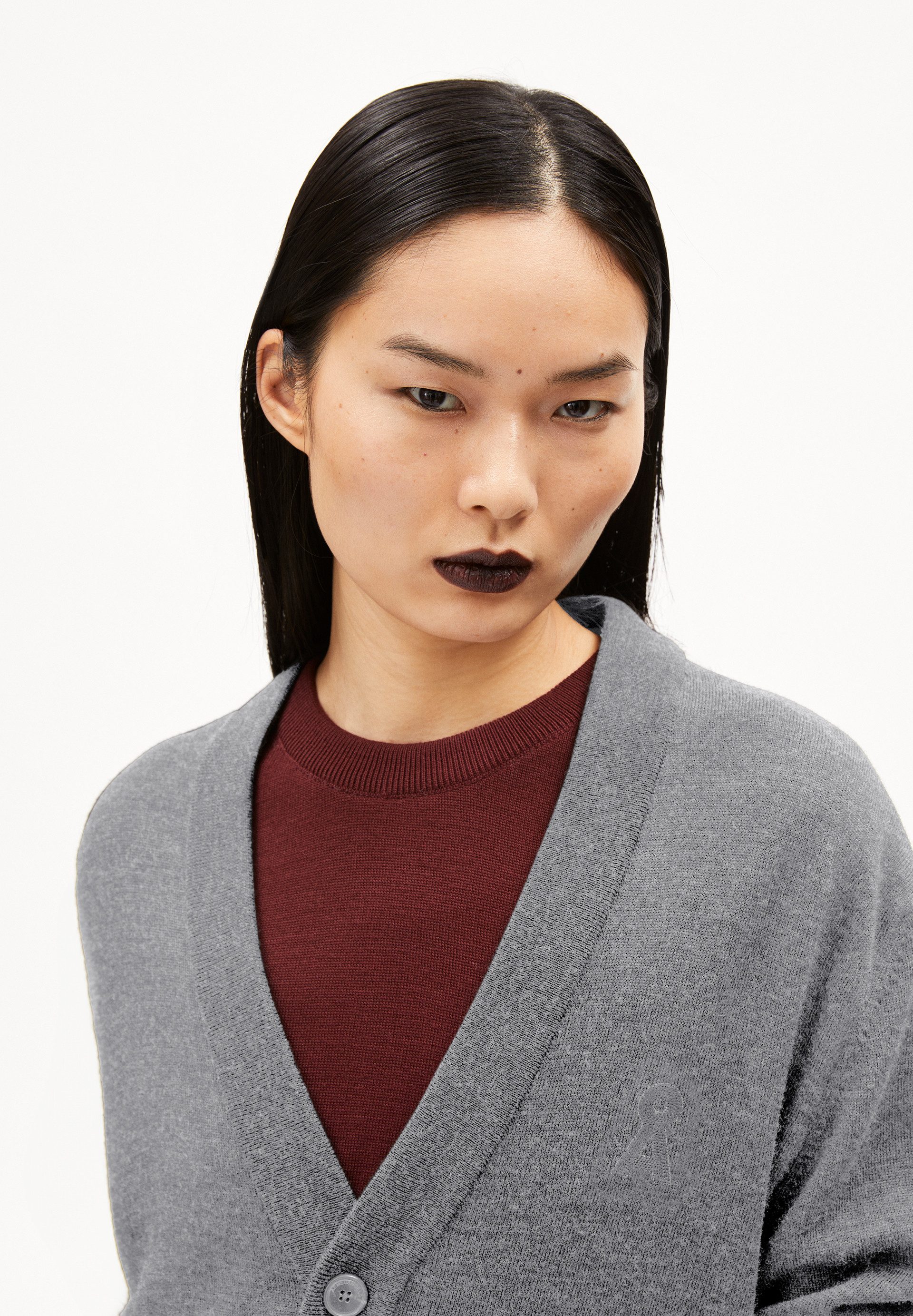 Armedangels Cardigan KAARDON ICONIC Unisex (Rollkragen, Relaxed Fit)