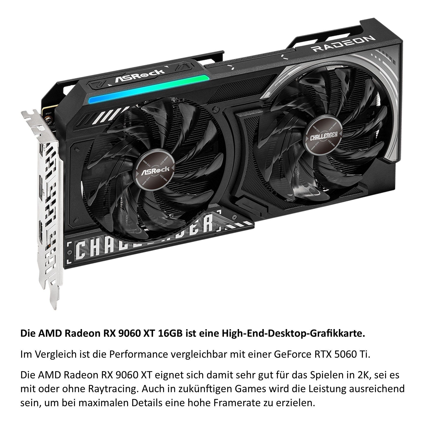 Meinpc Core i9 mit 9060 XT 16GB Gaming-PC (Intel Core i9 12900KF, RX 9060 XT, 32 GB RAM, 512 GB SSD, Luft, Gamer, Gaming, RGB)