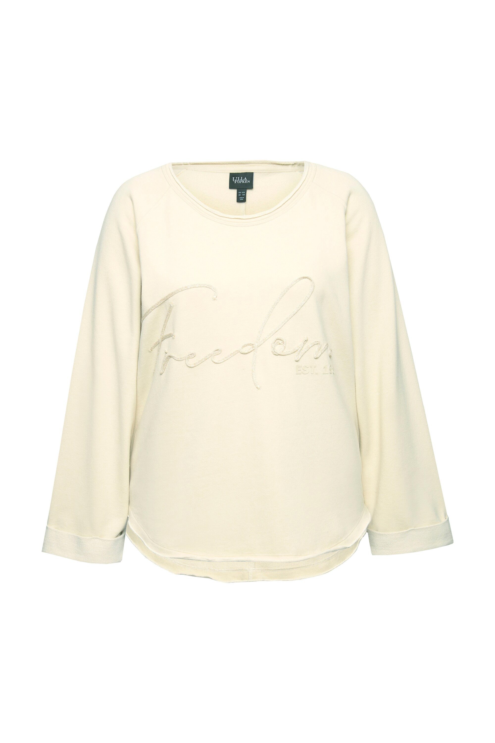 Ulla Popken Sweatshirt Sweatshirt Stickerei Rundhals günstig online kaufen