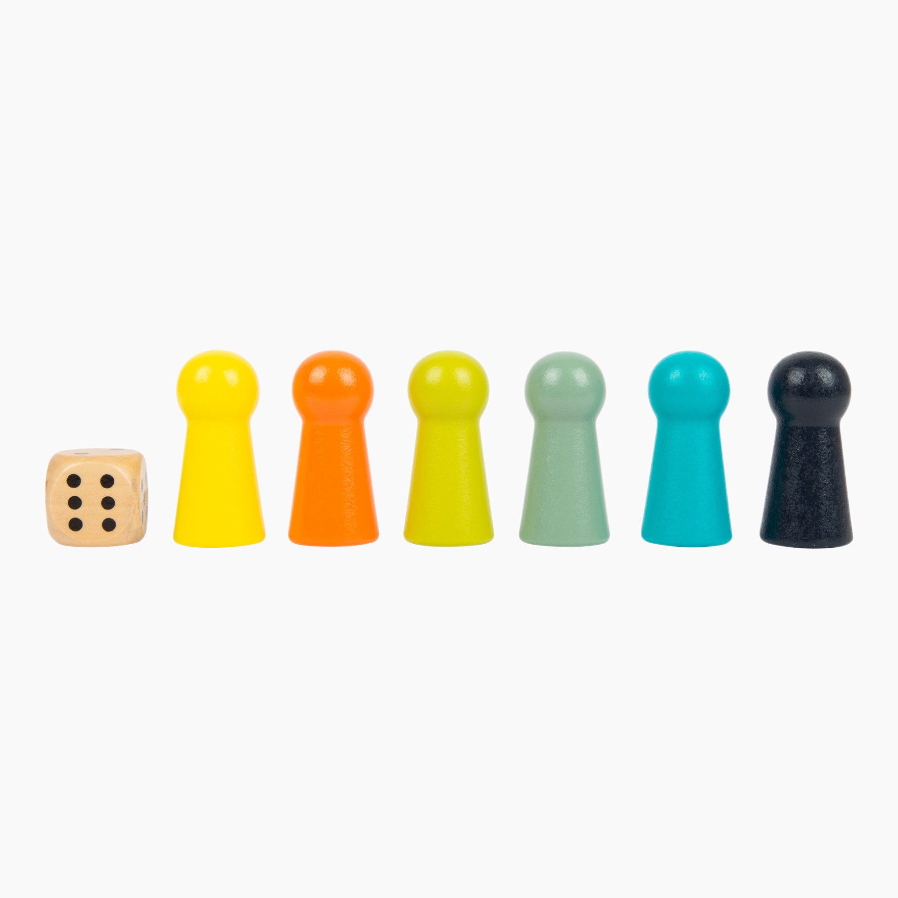 Small Foot Spielesammlung Ludo xxl für 6 Spieler, Geselschaftsspiel, überzeugt durch sein XXL-Format mit extra großen Figuren