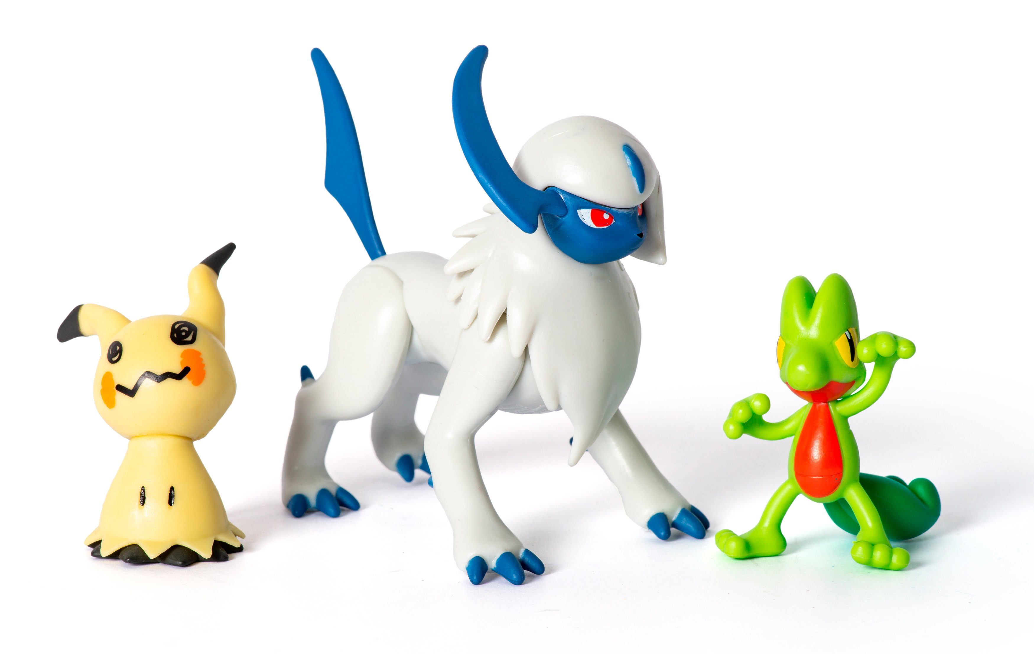 Jazwares Merchandise-Figur Pokémon - Battle Figur 3er Pack - Geckarbor, Mimigma & Lauchzelot, (Set, 3-tlg)
