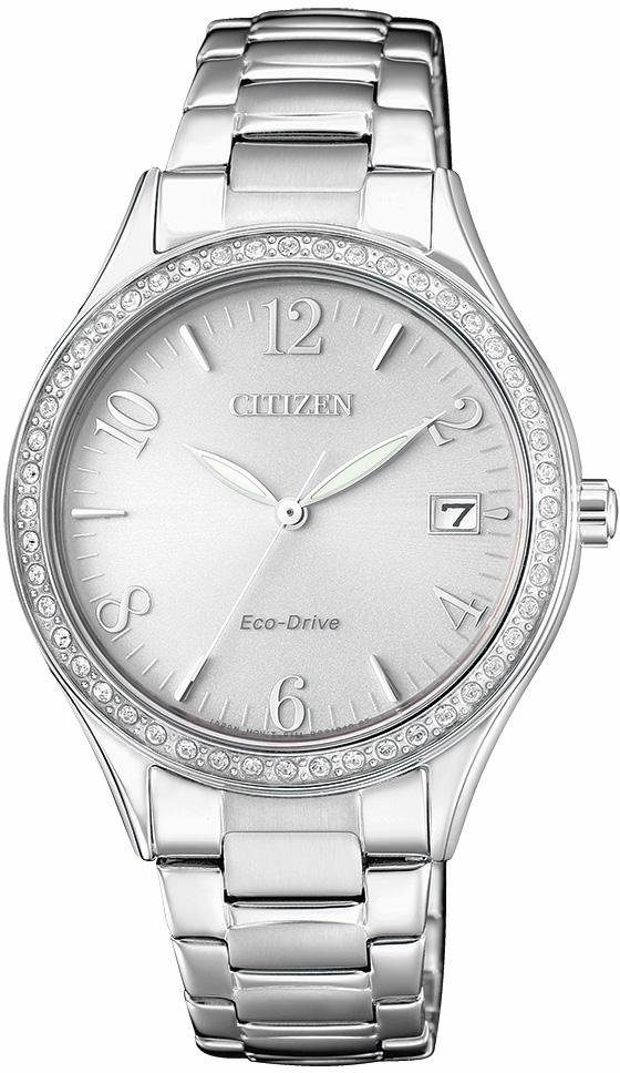 Citizen Solaruhr EO1180-82A, Armbanduhr, Damenuhr, Edelstahlarmband, Datum