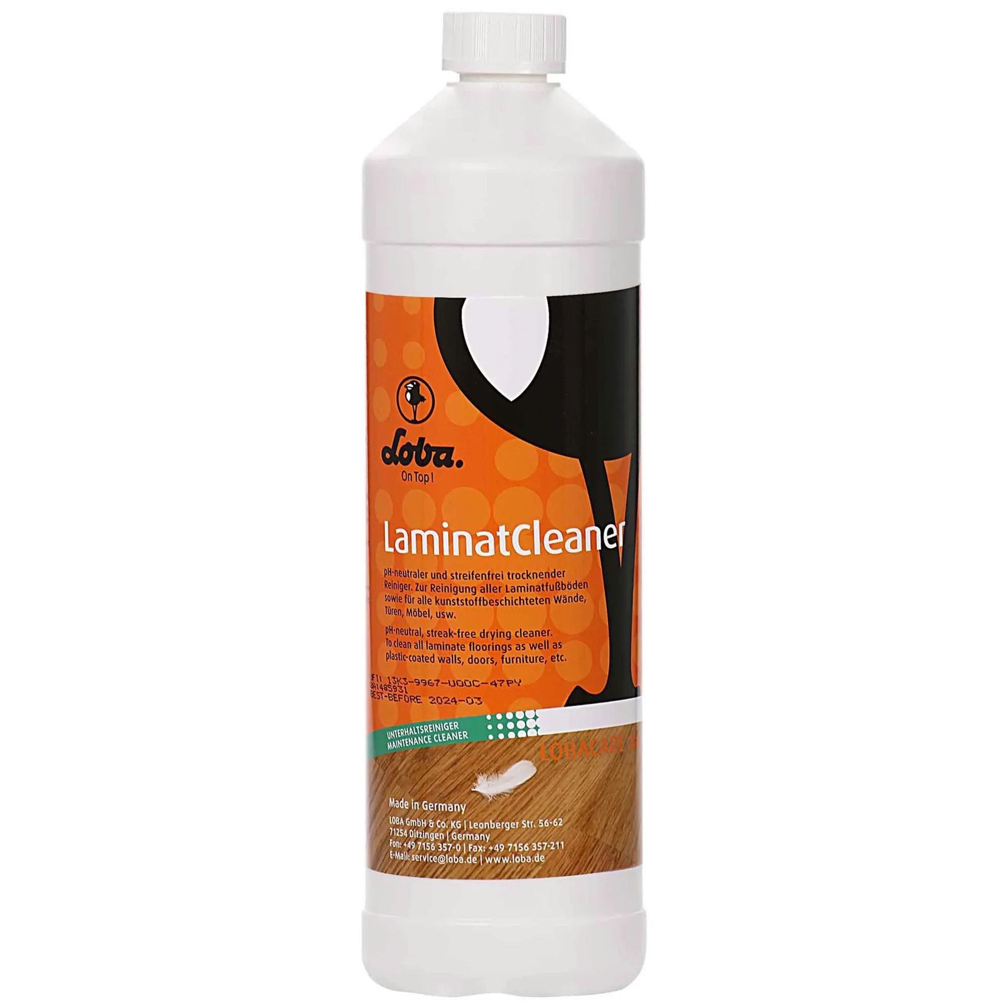Boni-Shop Parkettkleber LOBA Laminat Cleaner 1 Liter Wischpflege Konzentrat