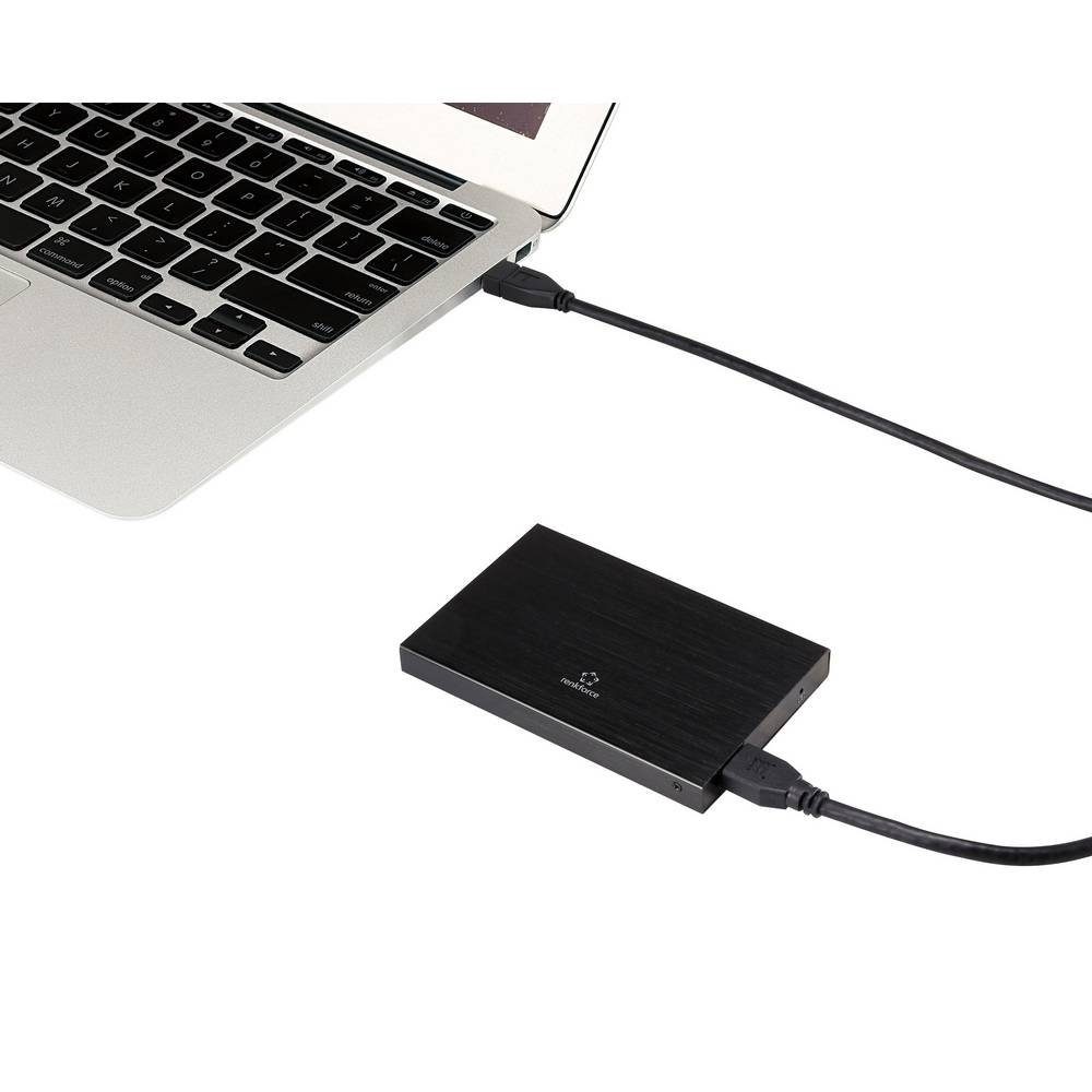 Renkforce Festplatten-Gehäuse 6.35 cm (2.5) SATA Festplattengehäuse USB 3 Alu RF-4038897