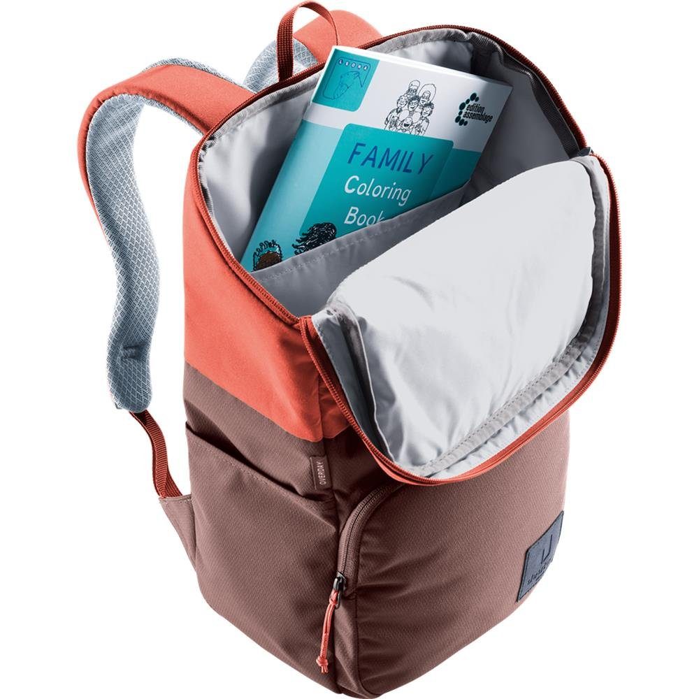 15 Handyfach seitliches PET, Kinderrucksack Overday, Liter, deuter recyceltem raisin-currant aus