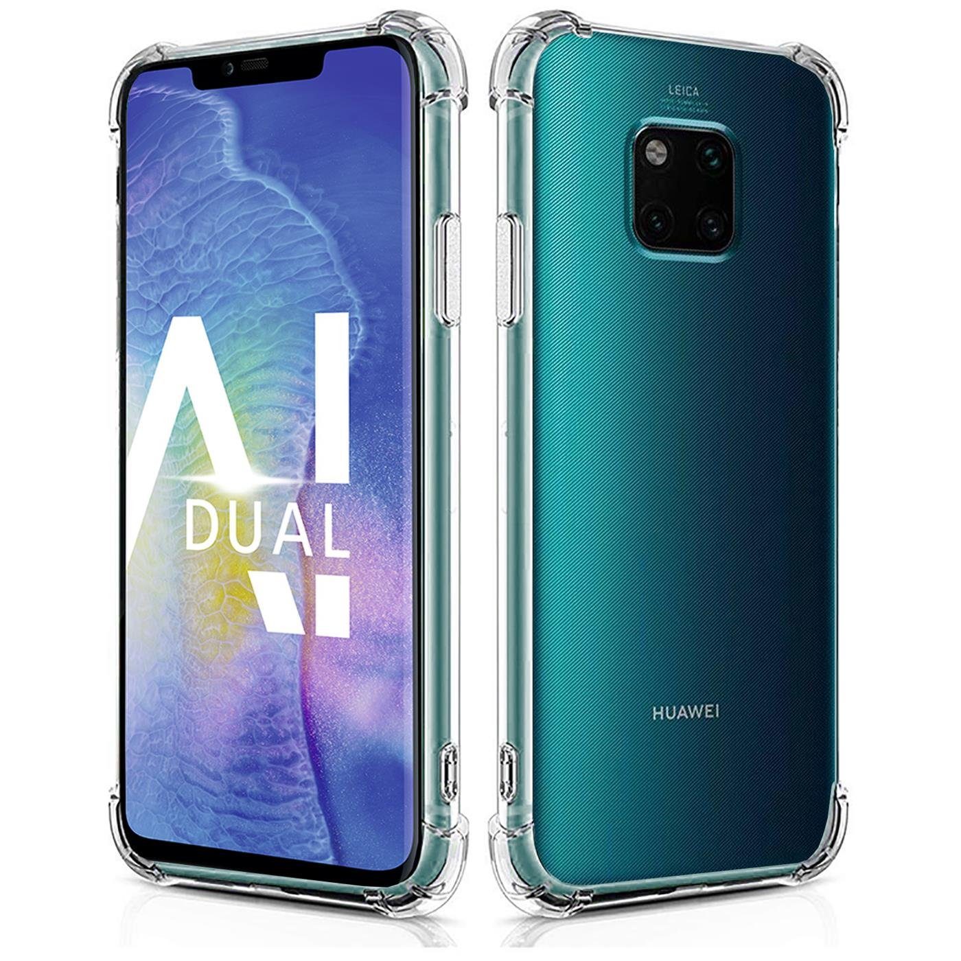 CoolGadget Handyhülle Anti Shock Rugged Case für Huawei Mate 20 Pro 6,4 Zoll, Slim Cover Kantenschutz Schutzhülle für Mate 20 Pro Hülle Transparent