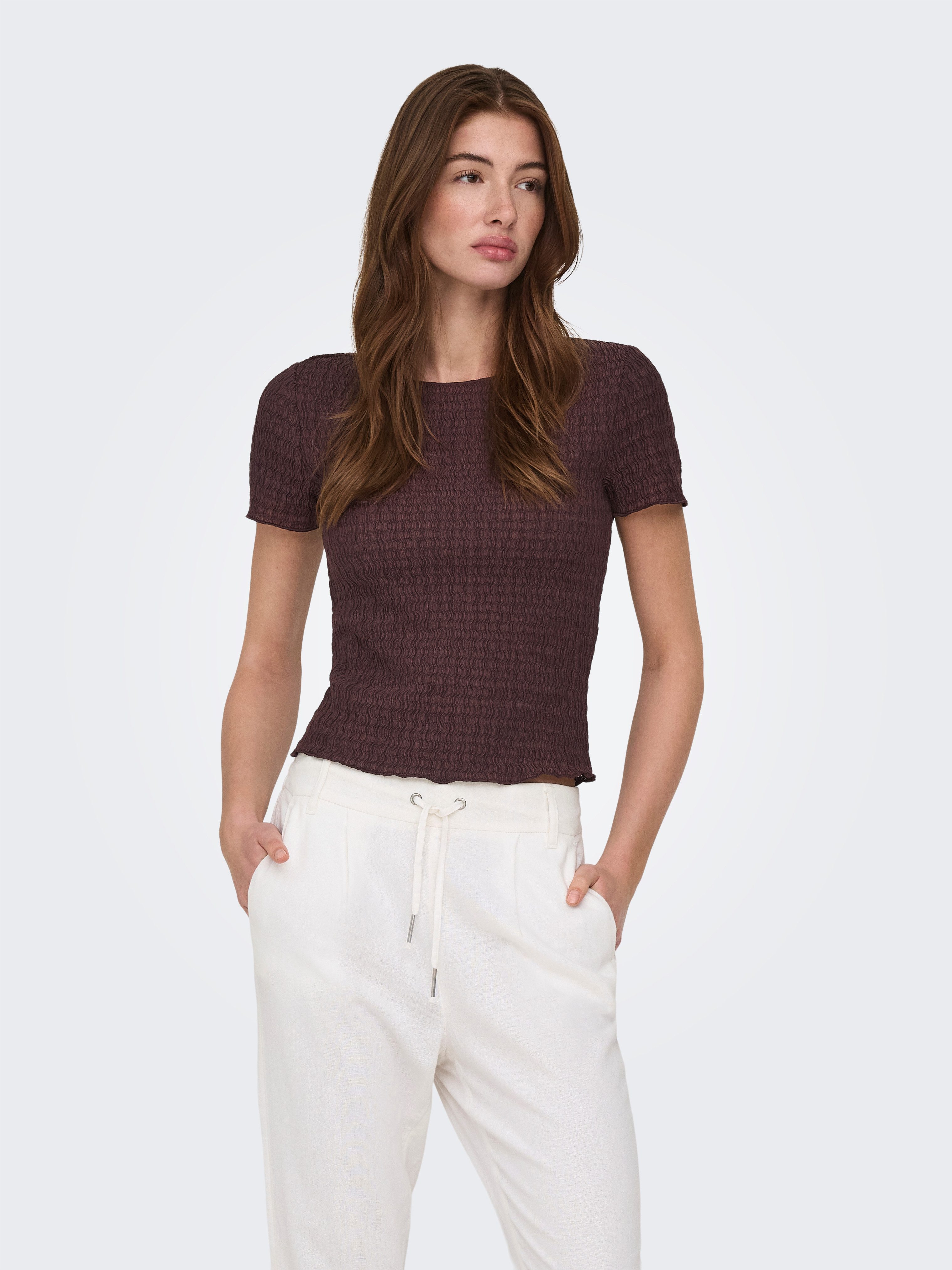 Kurzarmshirt ONLILSE S/S TOP STRUCTURE JRS NOOS