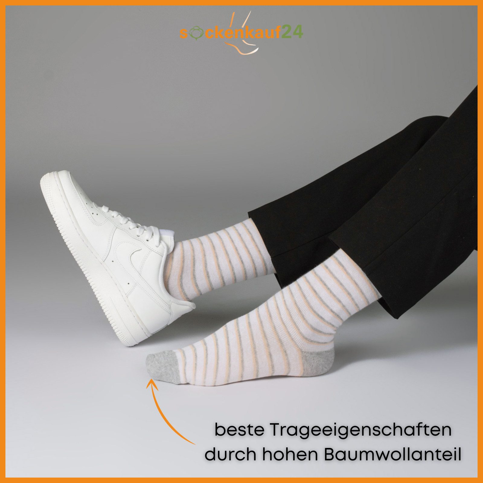 sockenkauf24 Basicsocken 10 Paar Damen Socken Mehrfarbig Streifen Punkte (34911/2, 35-38) Herzen Maritim Baumwolle