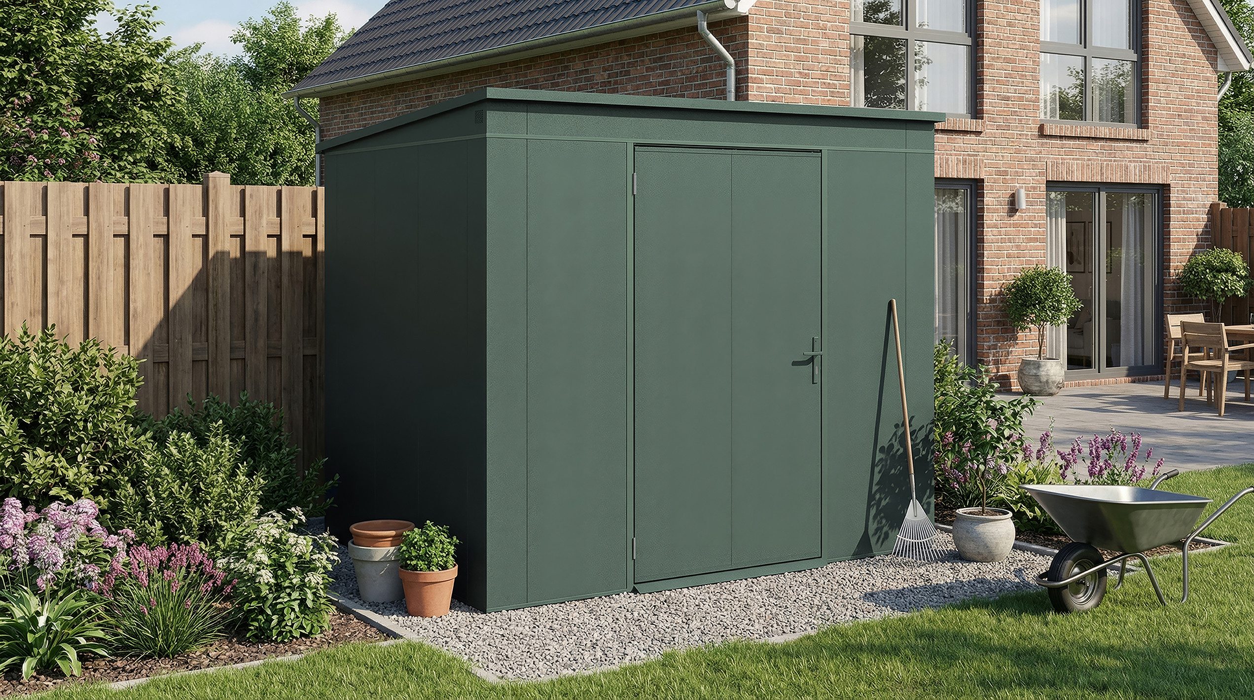 weka Gerätehaus Gary 5, BxT: 242x198 cm, Metall pulverbeschichtet, Größe 5