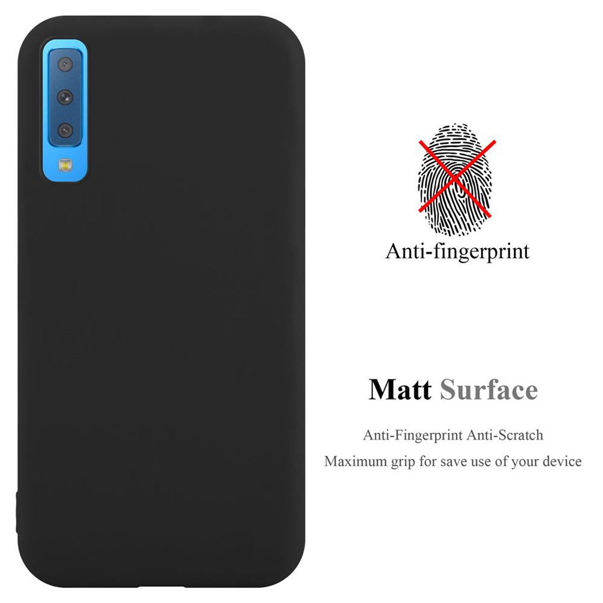 Cadorabo Handyhülle für Samsung Galaxy A7 2018 Hülle Samsung Galaxy A7 2018, Flexible TPU Silikon Handy Schutzhülle - Hülle - ultra slim