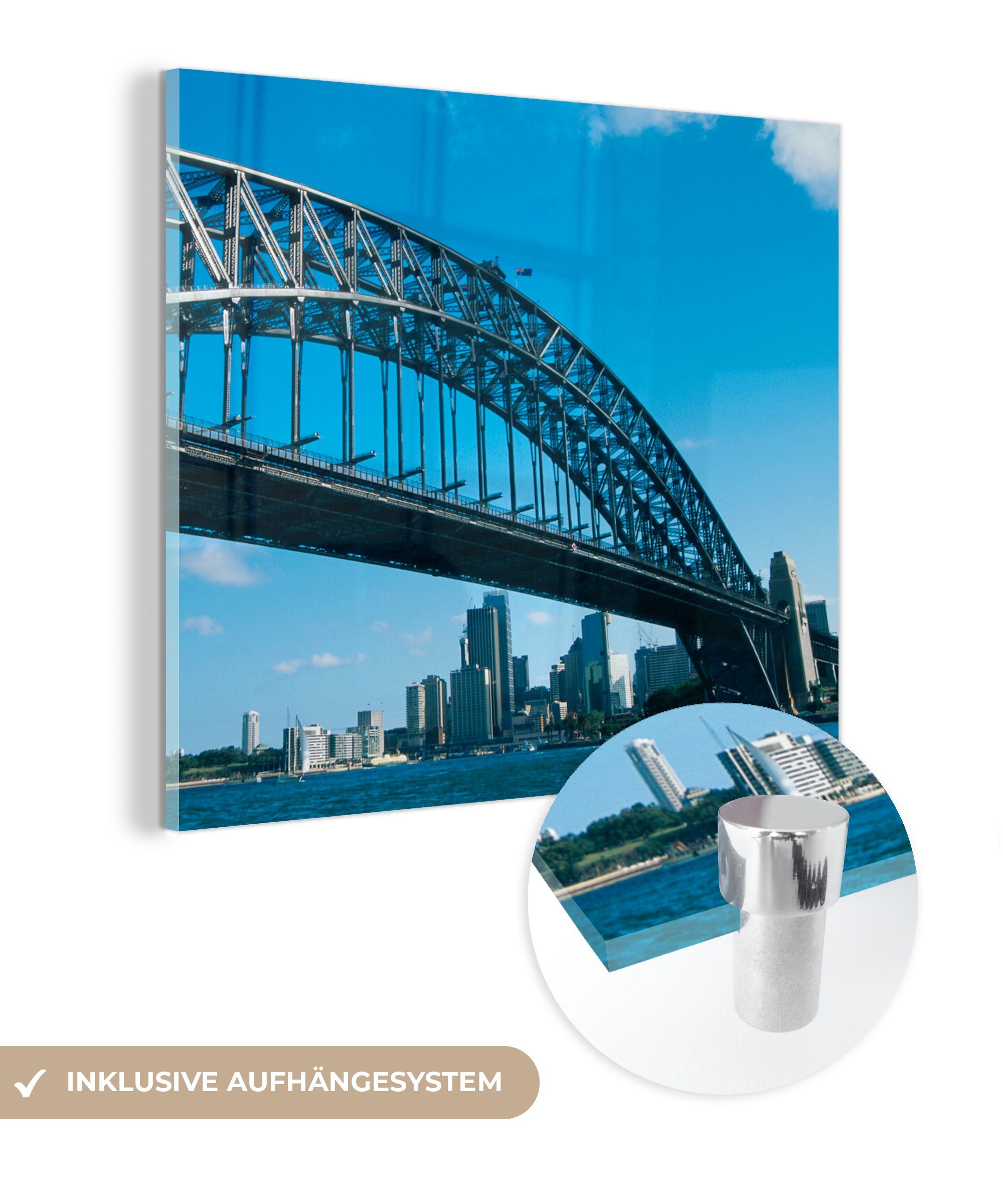 MuchoWow Acrylglasbild Sydney Harbour Bridge in Australien, (1 St), Glasbilder - Bilder auf Glas Wandbild - Foto auf Glas - Wanddekoration