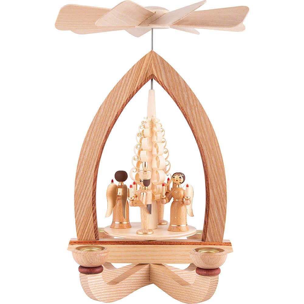 Heinz Lorenz Pyramiden Weihnachtspyramide 1-stöckige Pyramide Engel & Bergmann - natur (28cm) von Heinz Lorenz P