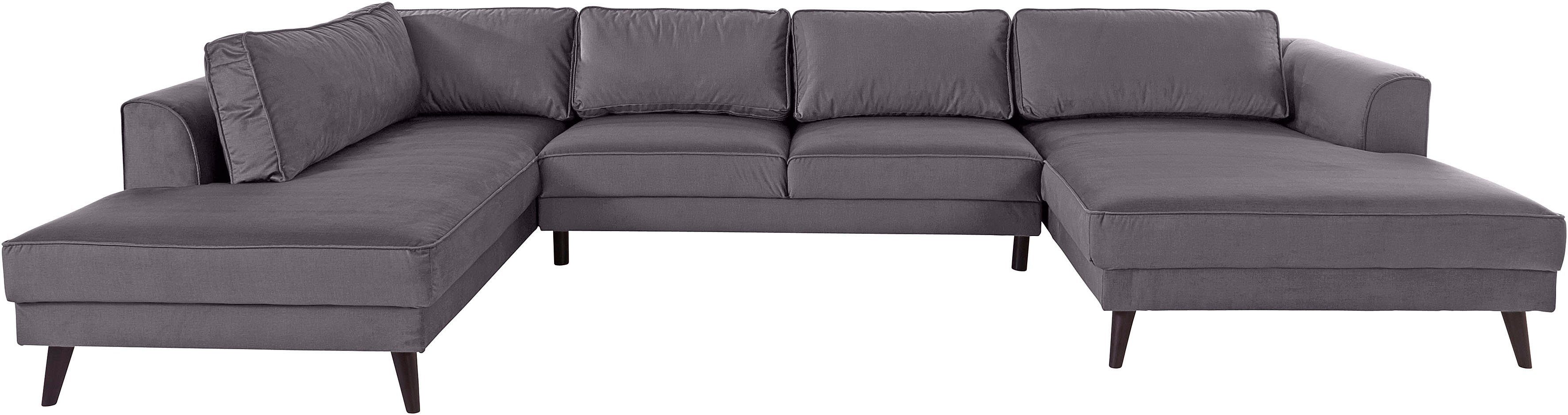 Home affaire Wohnlandschaft Lumber Jack, viel Platz, bequem, Breite 354cm, hoher Fuß, U-Form, in moderner Optik