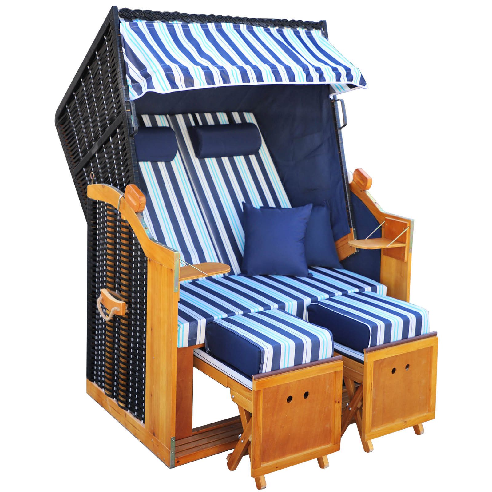 Strandkorb für 2 Personen, 120cm breit, 5 Designs
