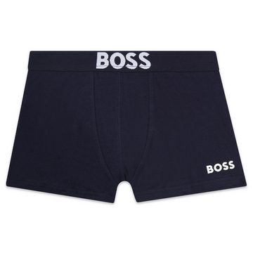 BOSS Boxershorts HUGO BOSS Boxershorts Trunks 2er Set navy weiß Logo