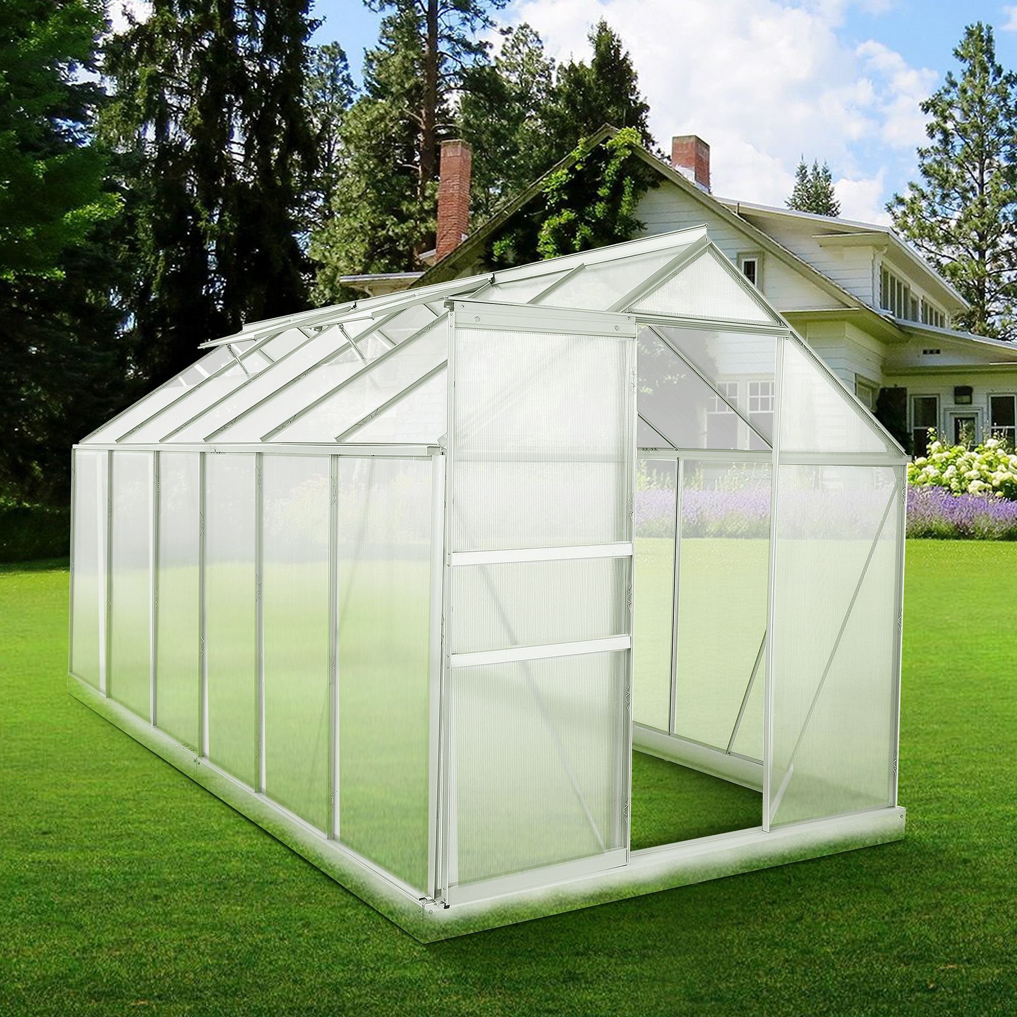 Zelsius Gewächshaus Aluminium Gewächshaus SET, 380 günstig online kaufen