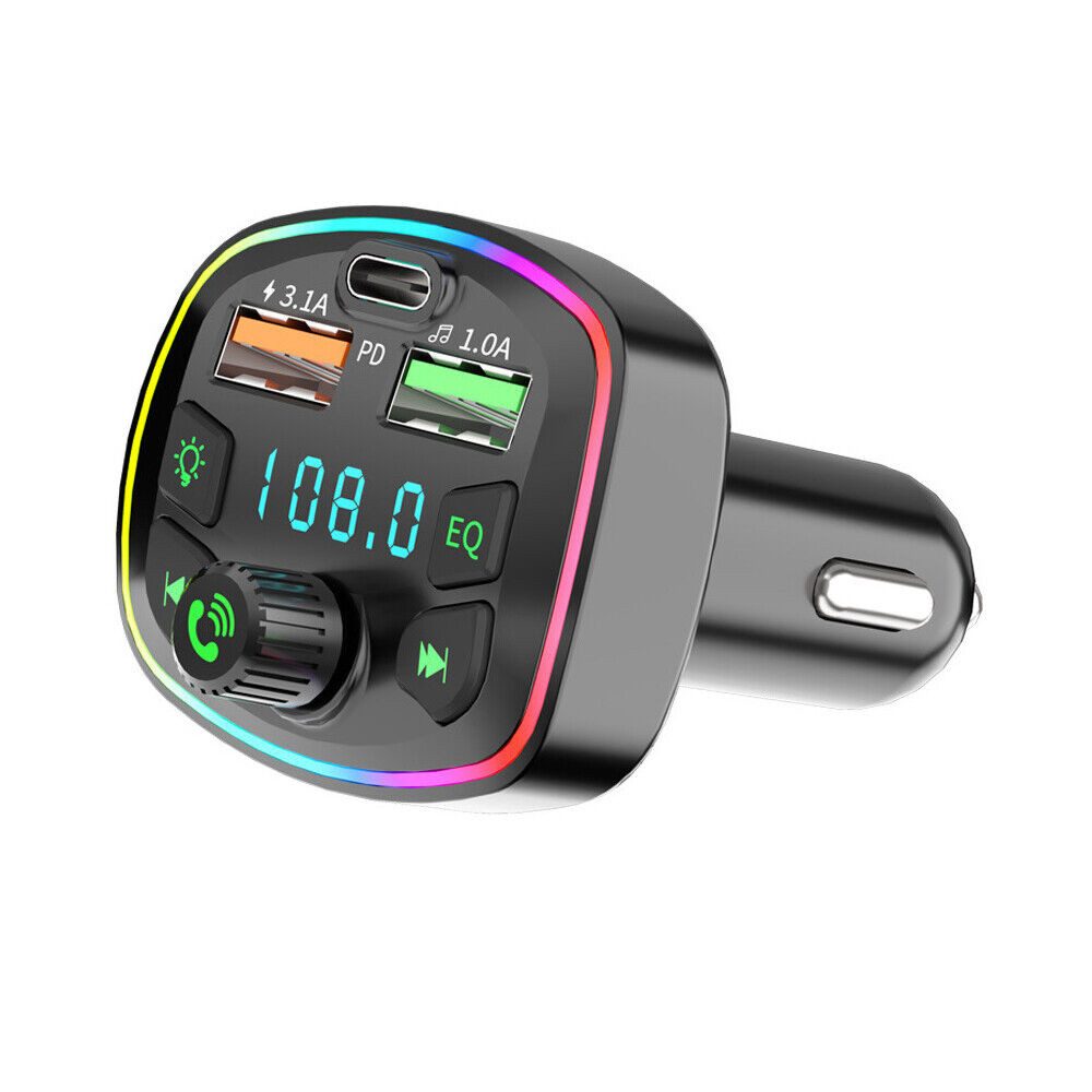 Zigarettenanzünder-Verteiler FM Transmitter Auto Bluetooth Autoradio Adapter PD+ Dual USB Ladegerät