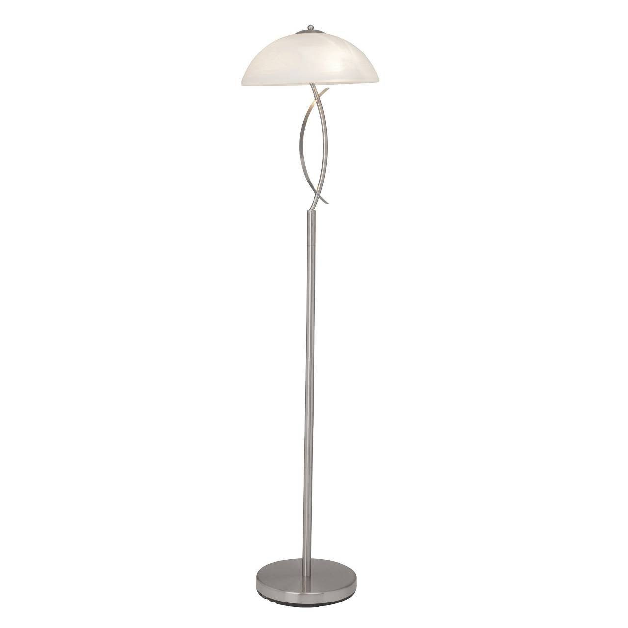 Brilliant Stehlampe Boston, Lampe Boston Standleuchte eisen/weiß-alabaster 2x D45, E14, 40W, gee