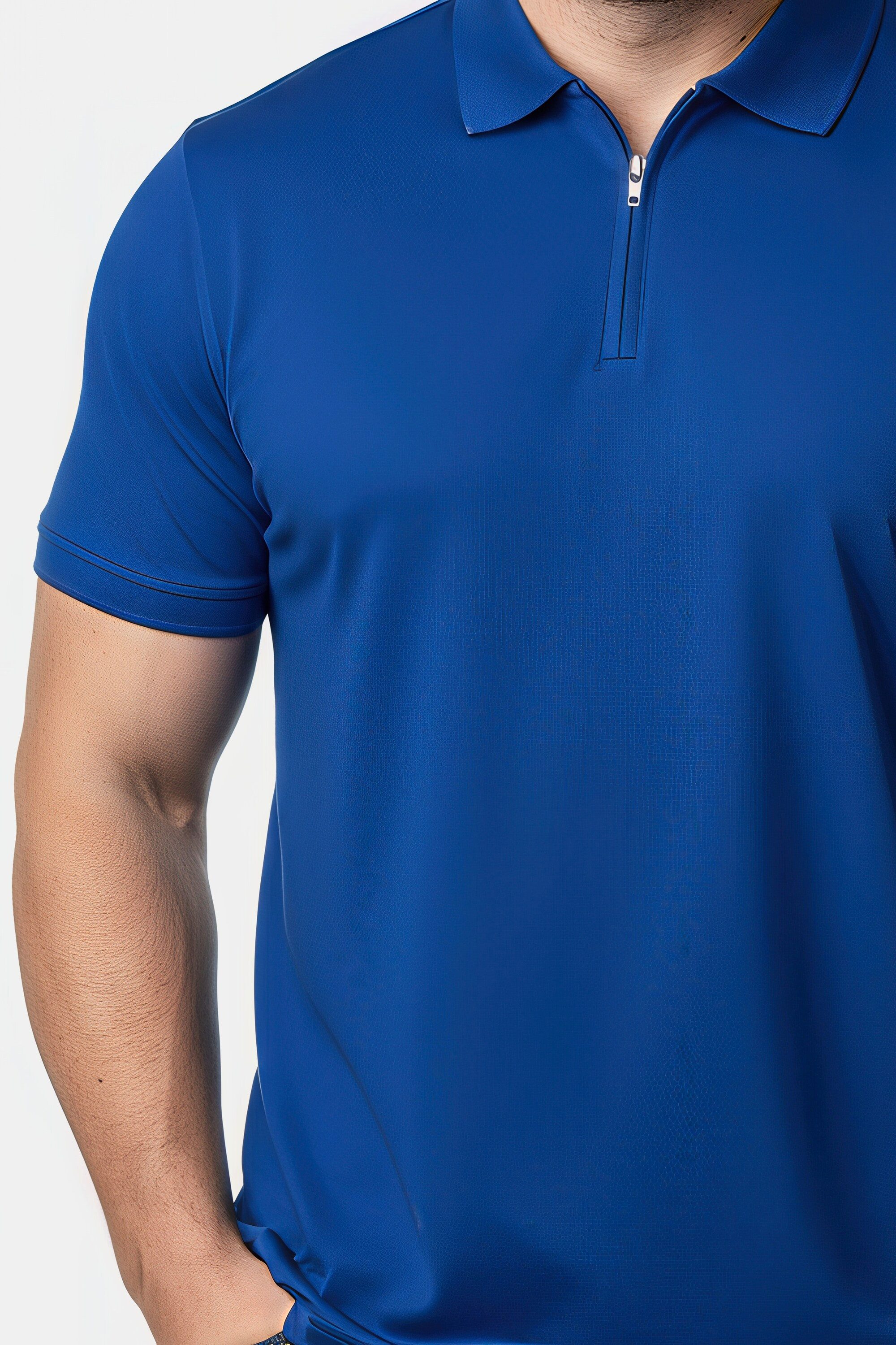 Boston Park Poloshirt Poloshirt Halbarm Piqué Struktur Zipper
