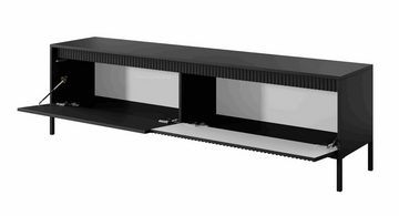 Furnix TV-Schrank Rebeca 187 cm Design Lowboard mit zwei Schränken Metallfüße 4 Farben Push-to-Open, 87,1x53,4 x39,5 cm, robust & elegant