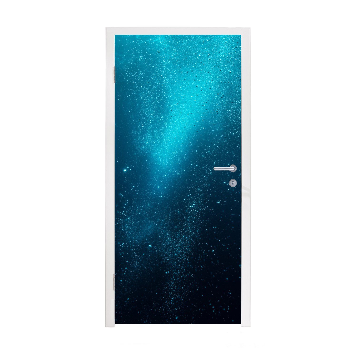 MuchoWow Türtapete Blasen - Meer - Wasser, Matt, bedruckt, (1 St), Fototapete für Tür, Türaufkleber, 75x205 cm