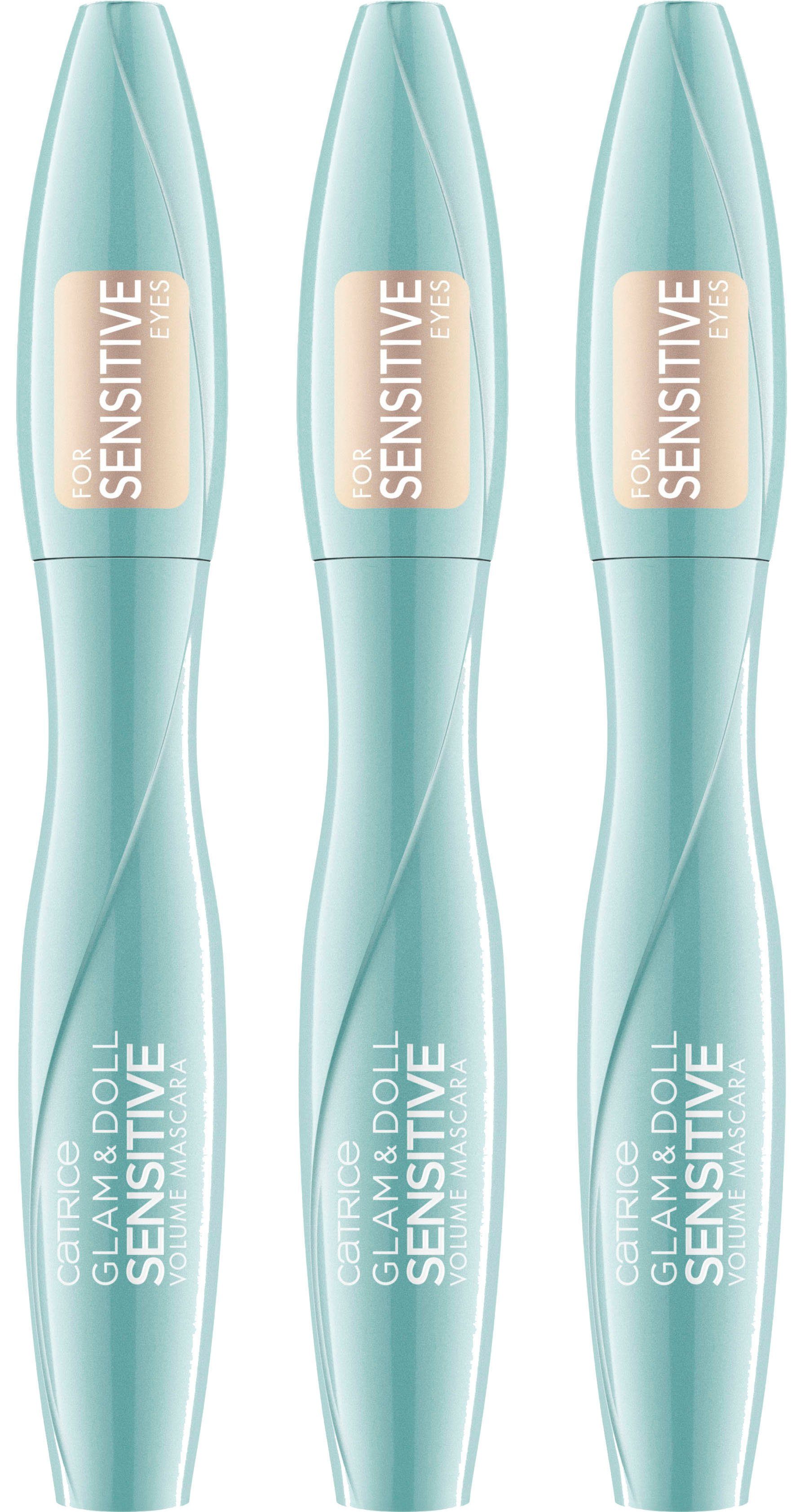 Catrice Mascara Glam & Doll Sensitive Volume, 3-tlg., mit präziser Bürste