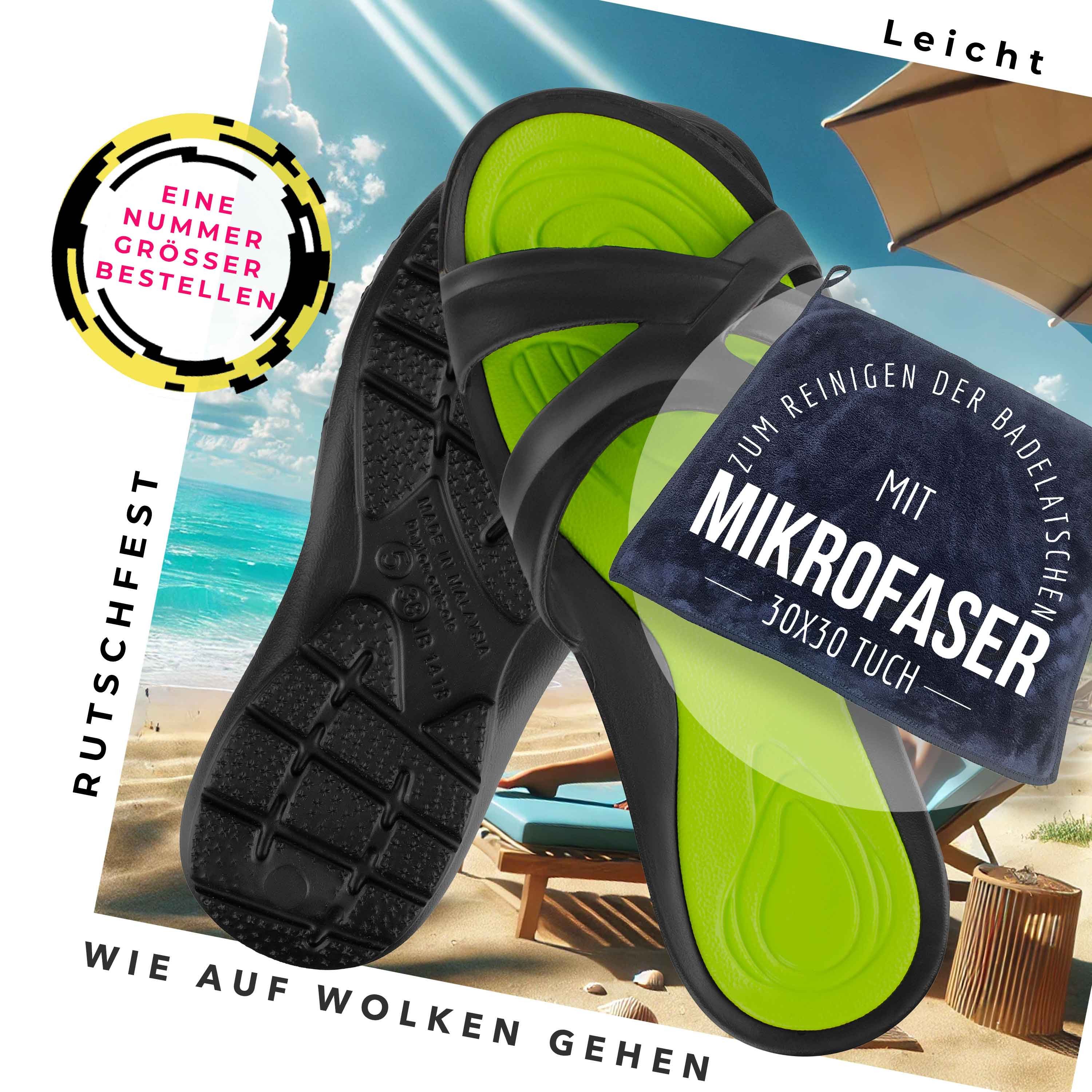 Aqua Speed Dein Wellness-Moment: Bequeme Duschsandale mit Handtuch Gr. 38 B günstig online kaufen