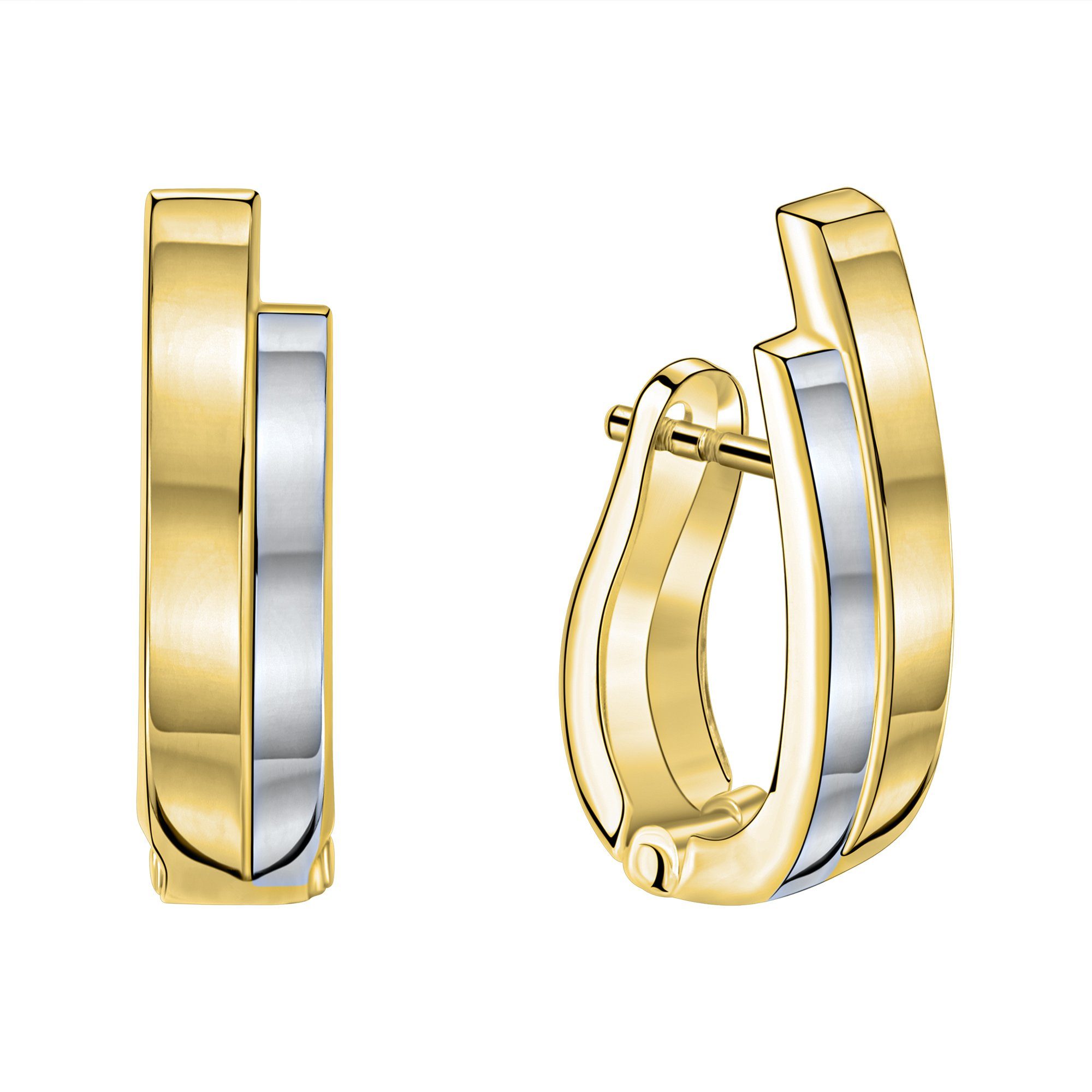 Vivance Paar Creolen 375/- Gelbgold bicolor glanz günstig online kaufen