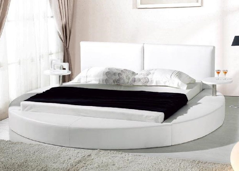 Xlmoebel Rundbett Rundes Polsterbett mit modernem Design und hochwertigem Textilbezug (Bett, Bett B038), Hergestellt in Europa
